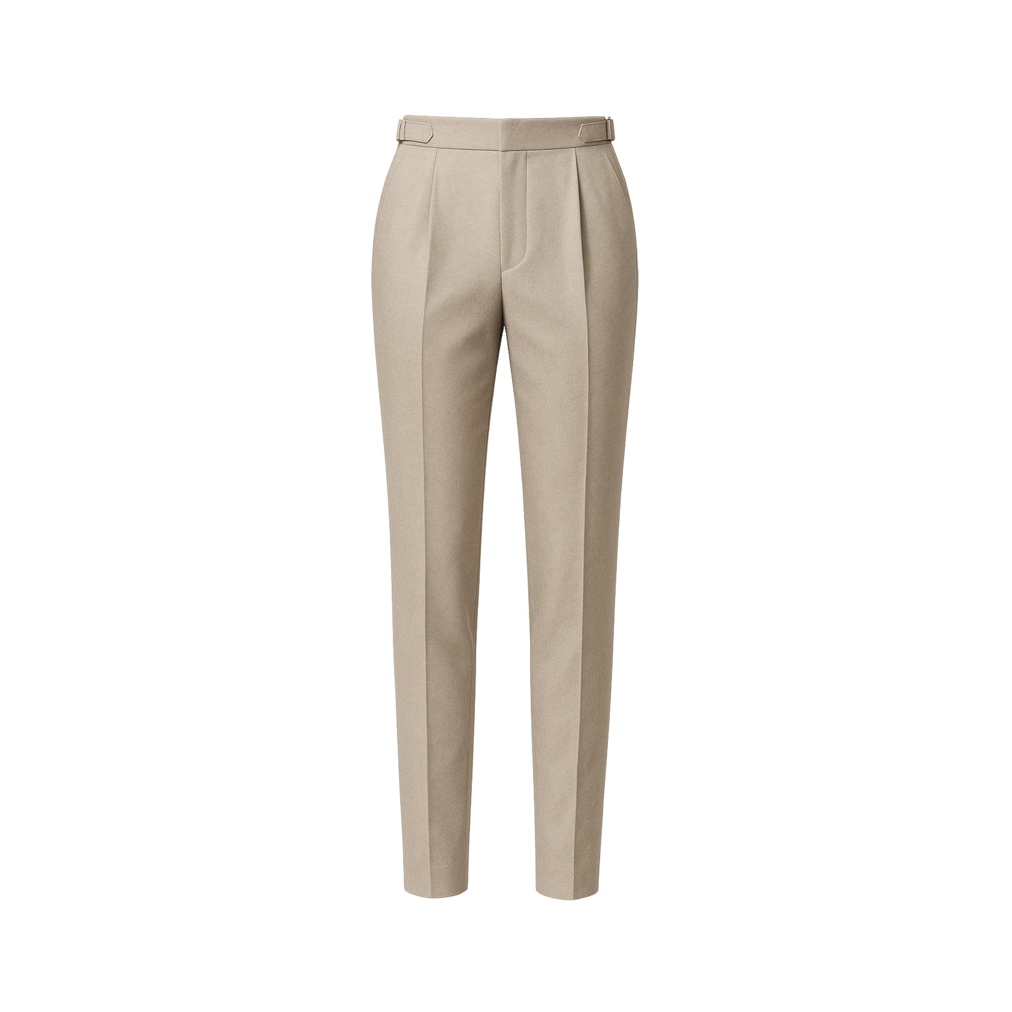 Loro Piana Men's Regatta Trousers Summer Walk Flannel in Stone