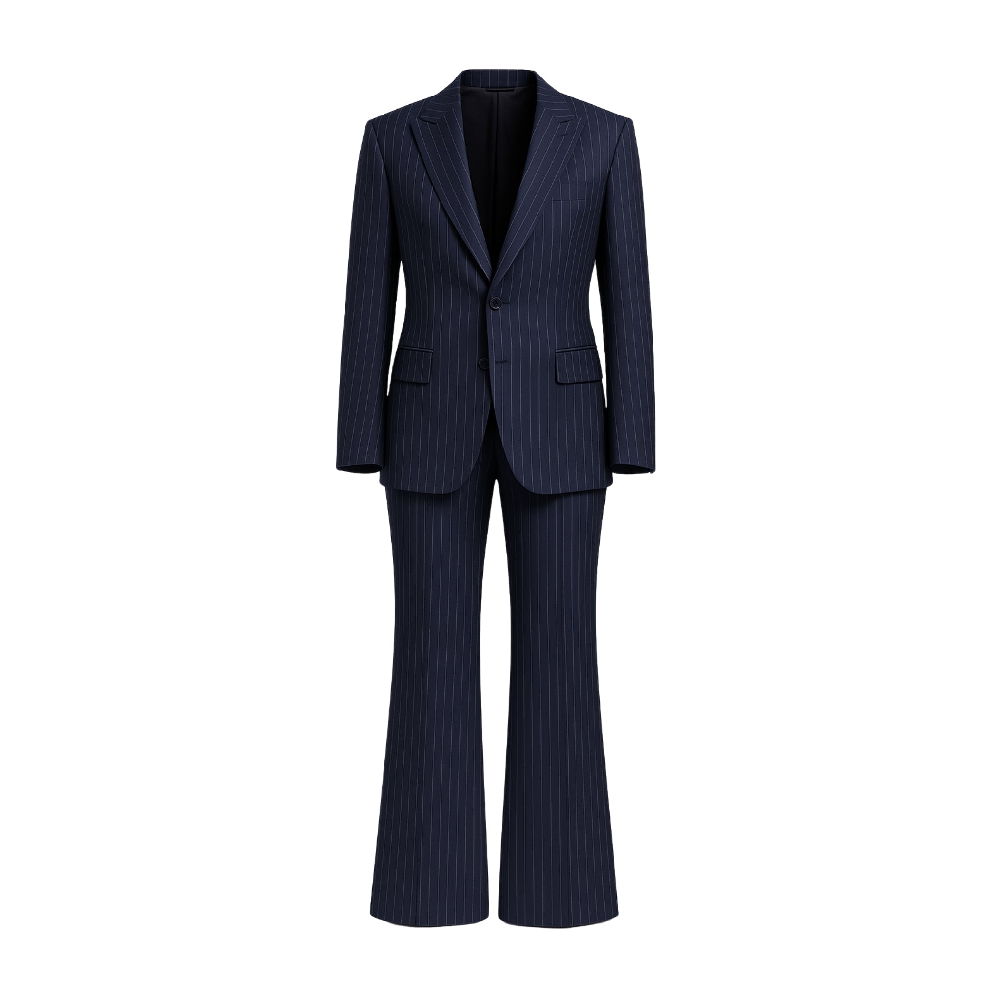 Navy Pinstripe Oversized Suit Set