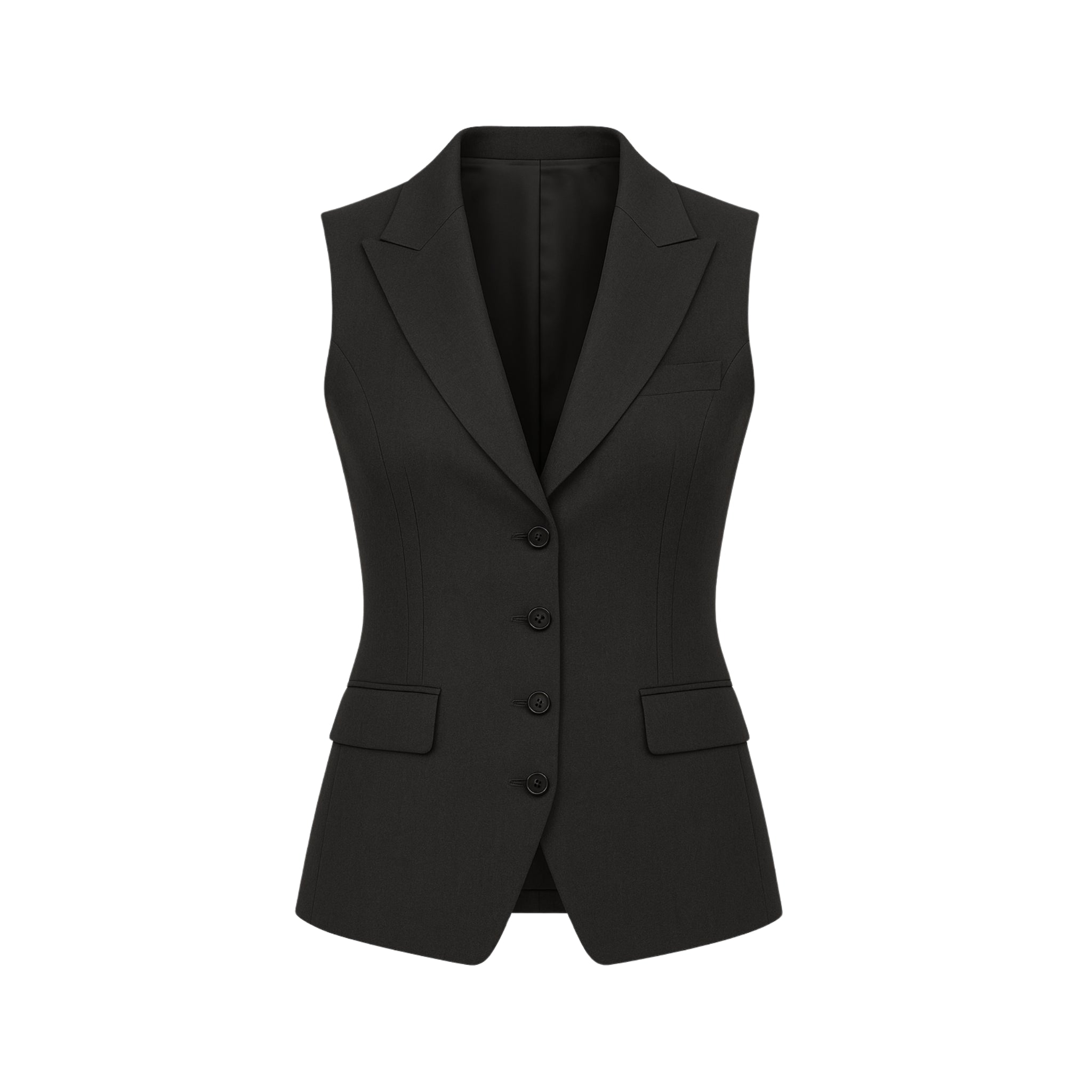 Women's Charcoal Gray Wool Vest