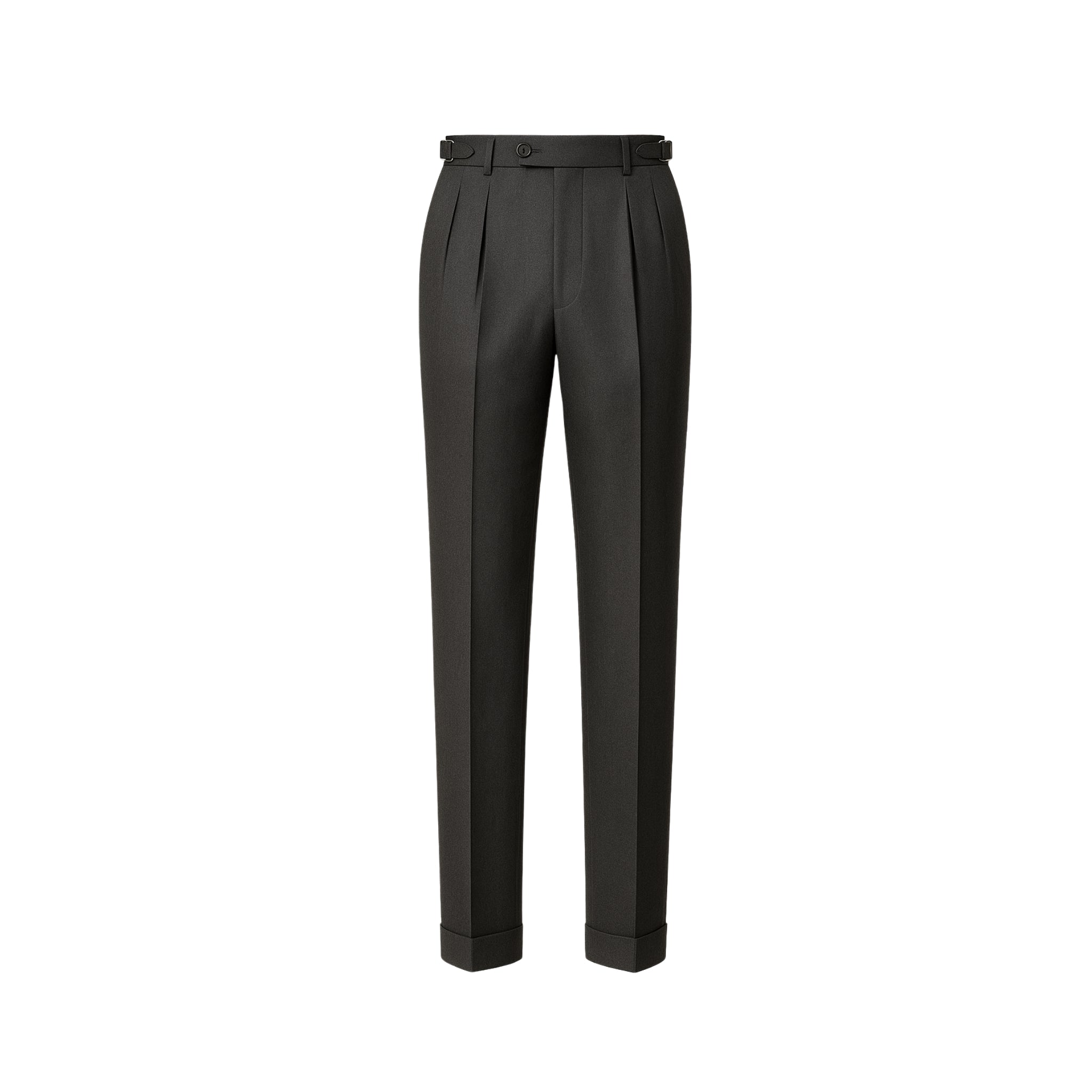 Men’s Charcoal Wool Dress Trousers