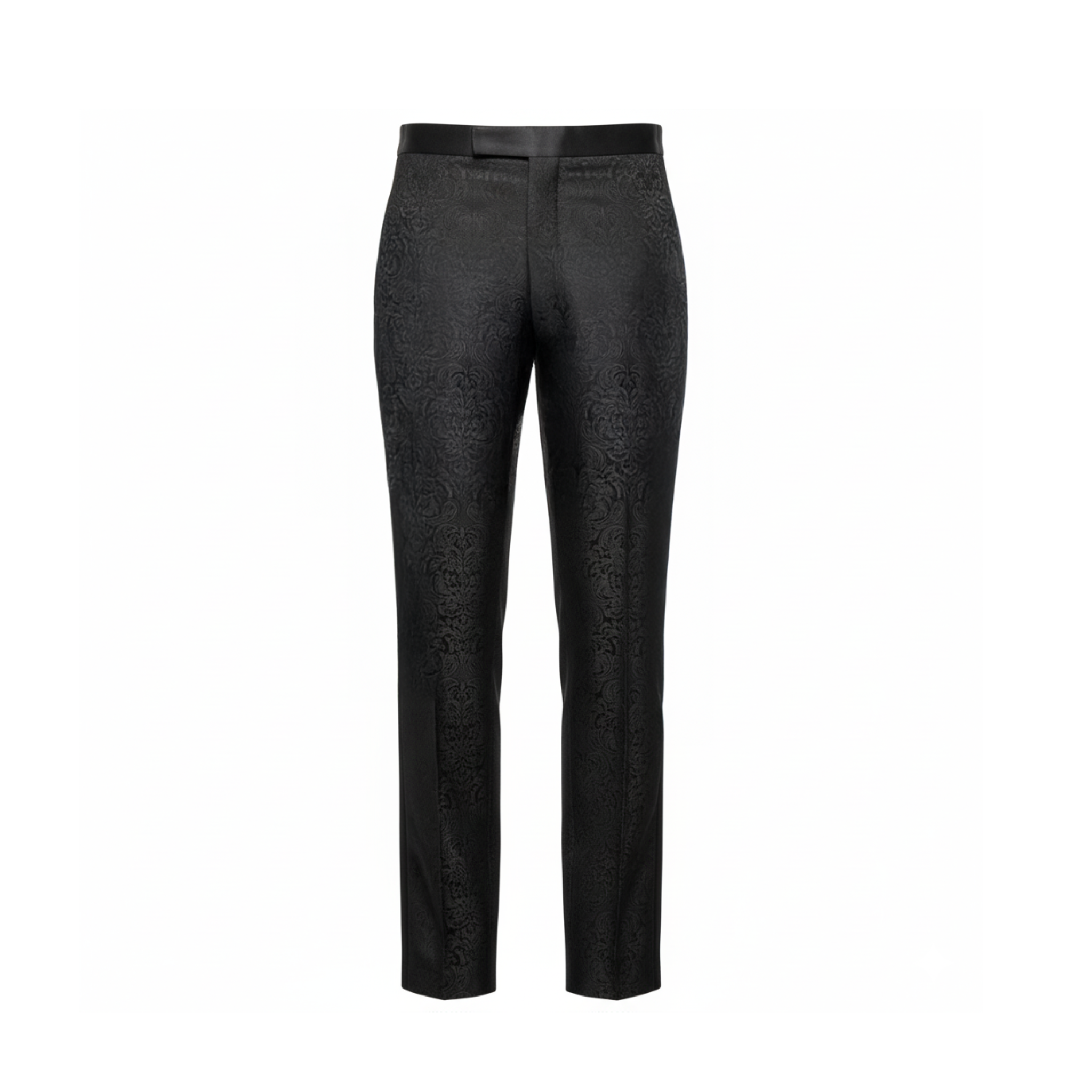 Black Brocade Tailored Trouser