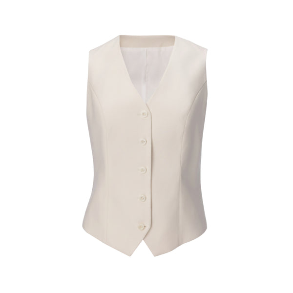 The Structured Vest in Ivory