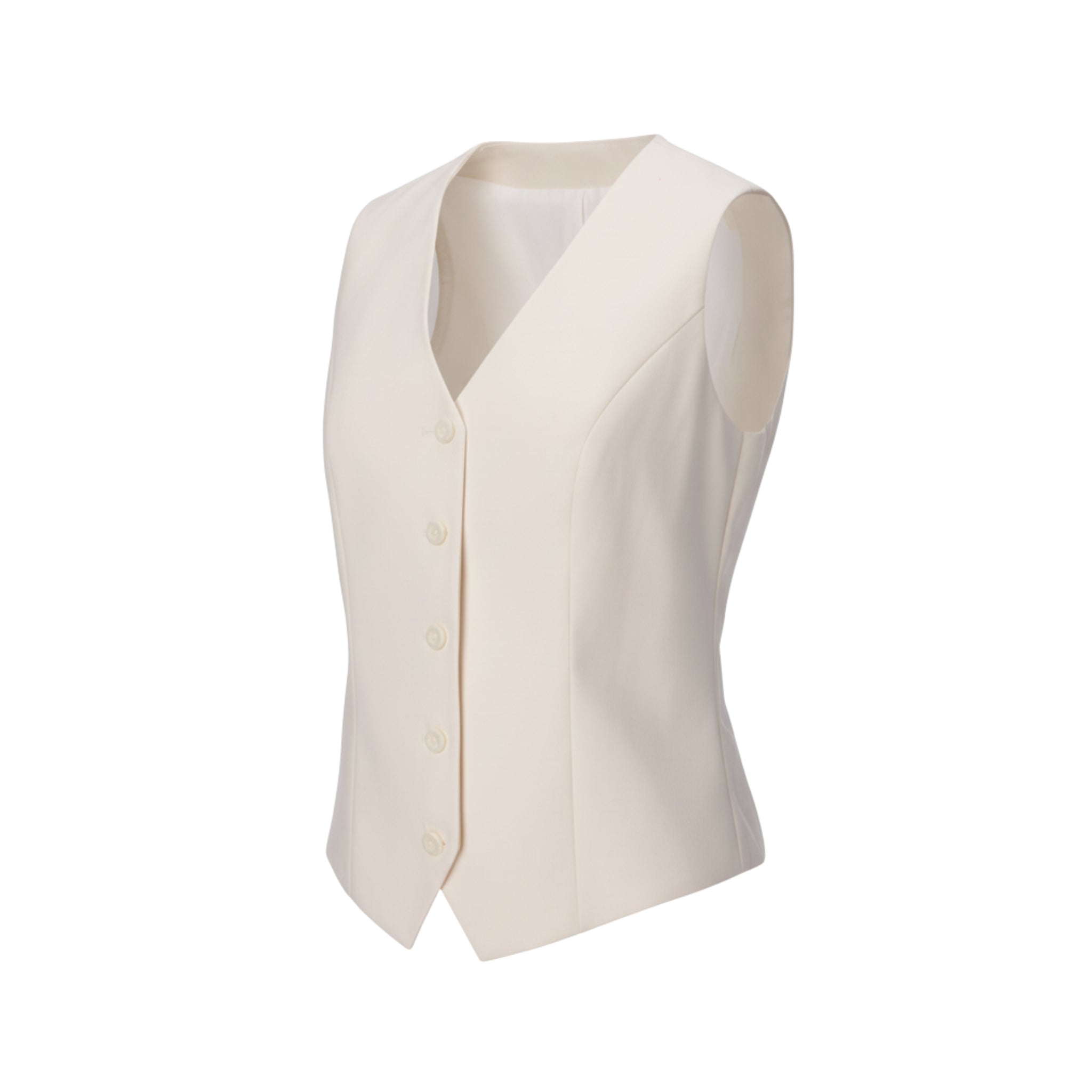 The Structured Vest in Ivory
