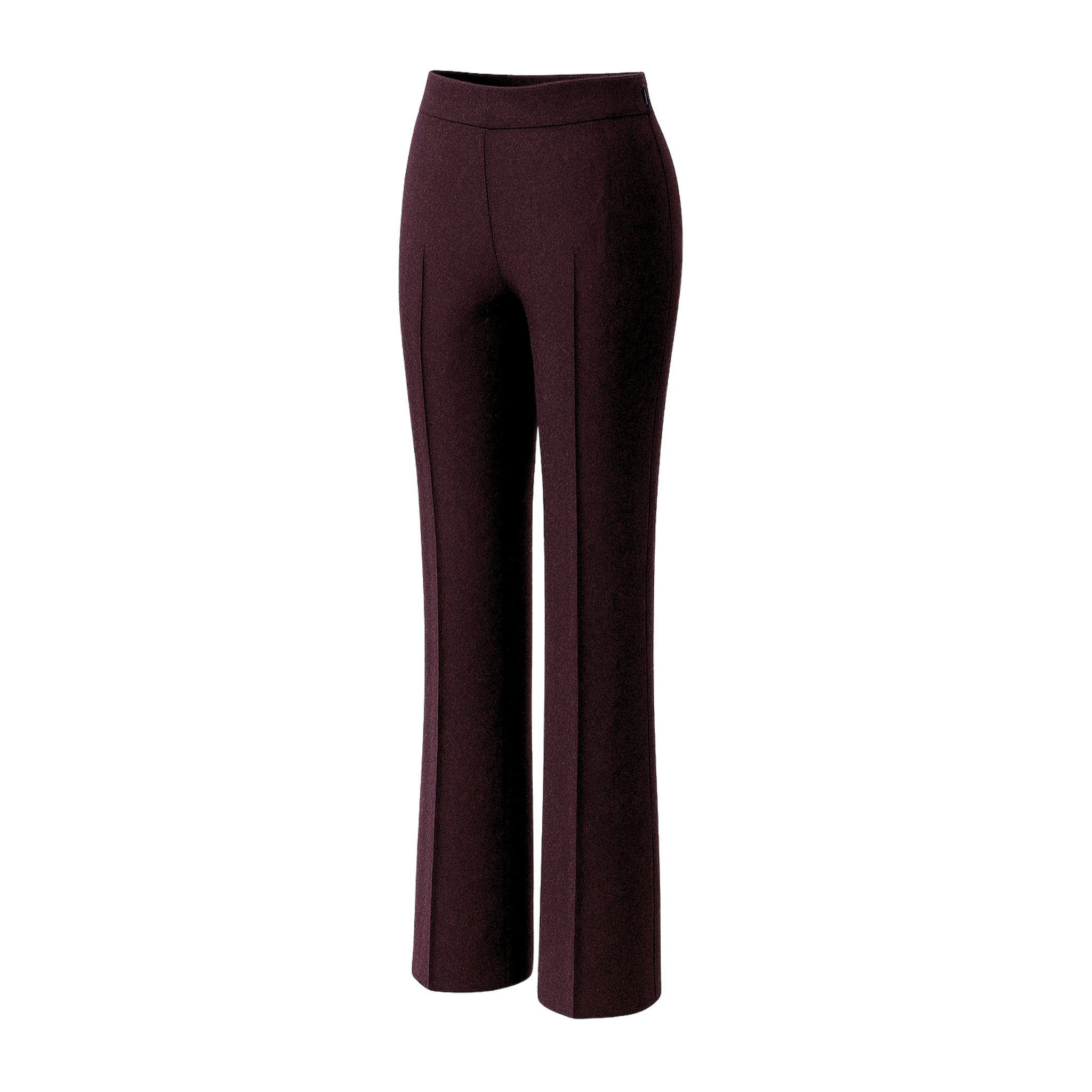 Women's Deep Burgundy Wool Trousers