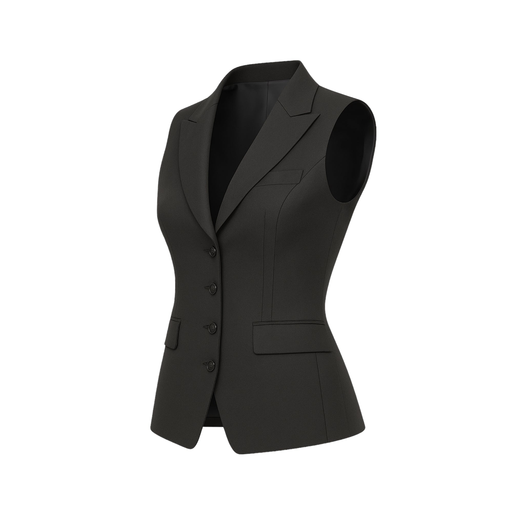 Women's Charcoal Gray Wool Vest