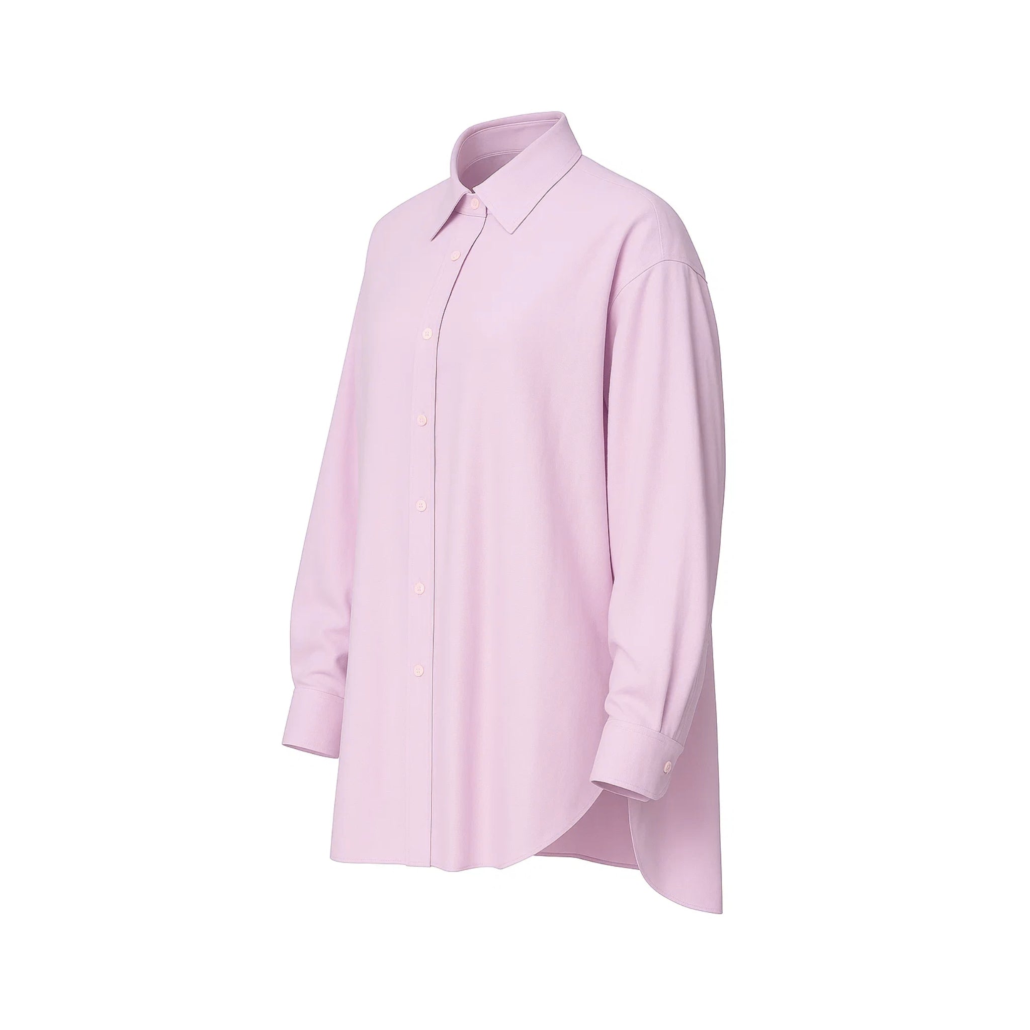 Oversized Baby Pink Button-Up Shirt