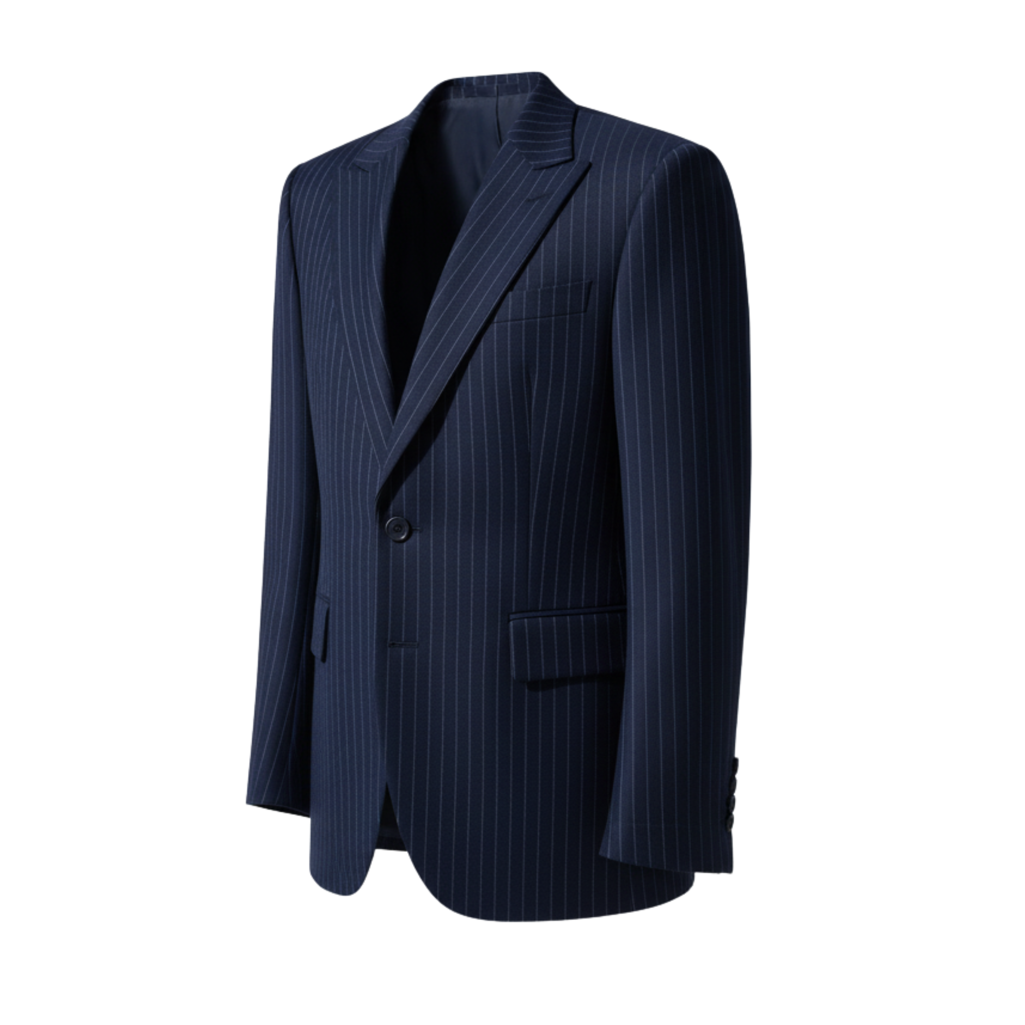 Navy Pinstripe Oversized Blazer