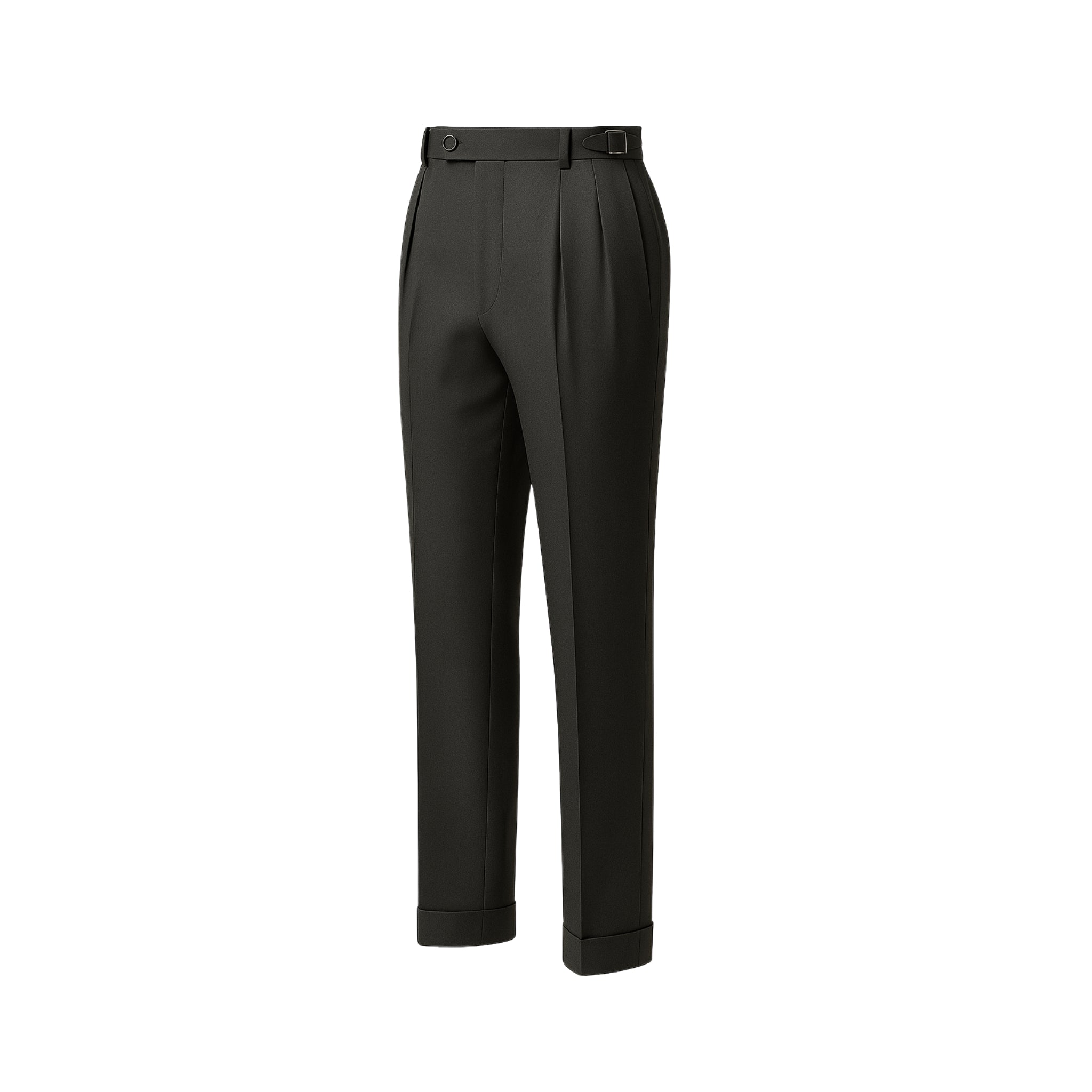 Men’s Charcoal Wool Dress Trousers