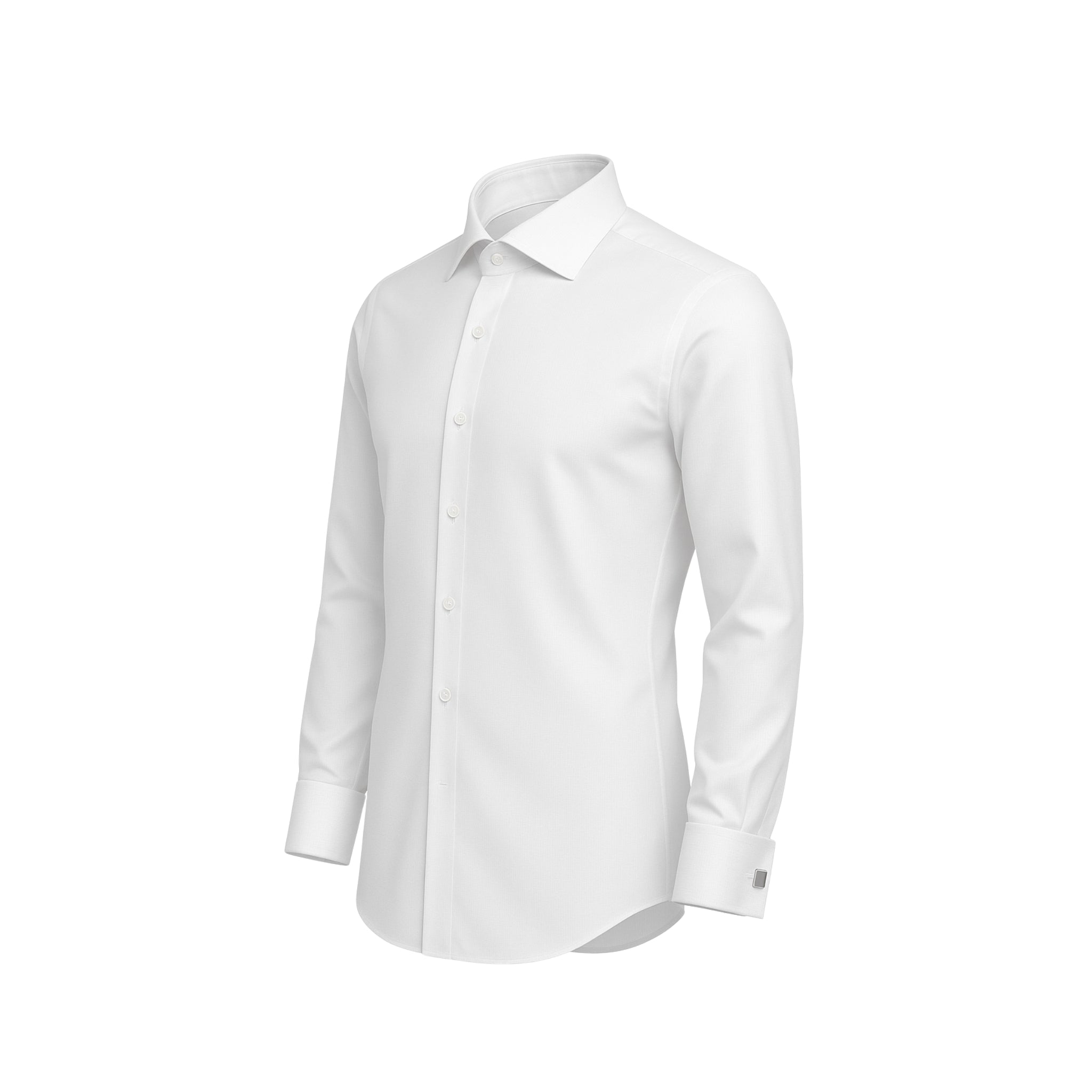Men’s White Cotton Dress Shirt