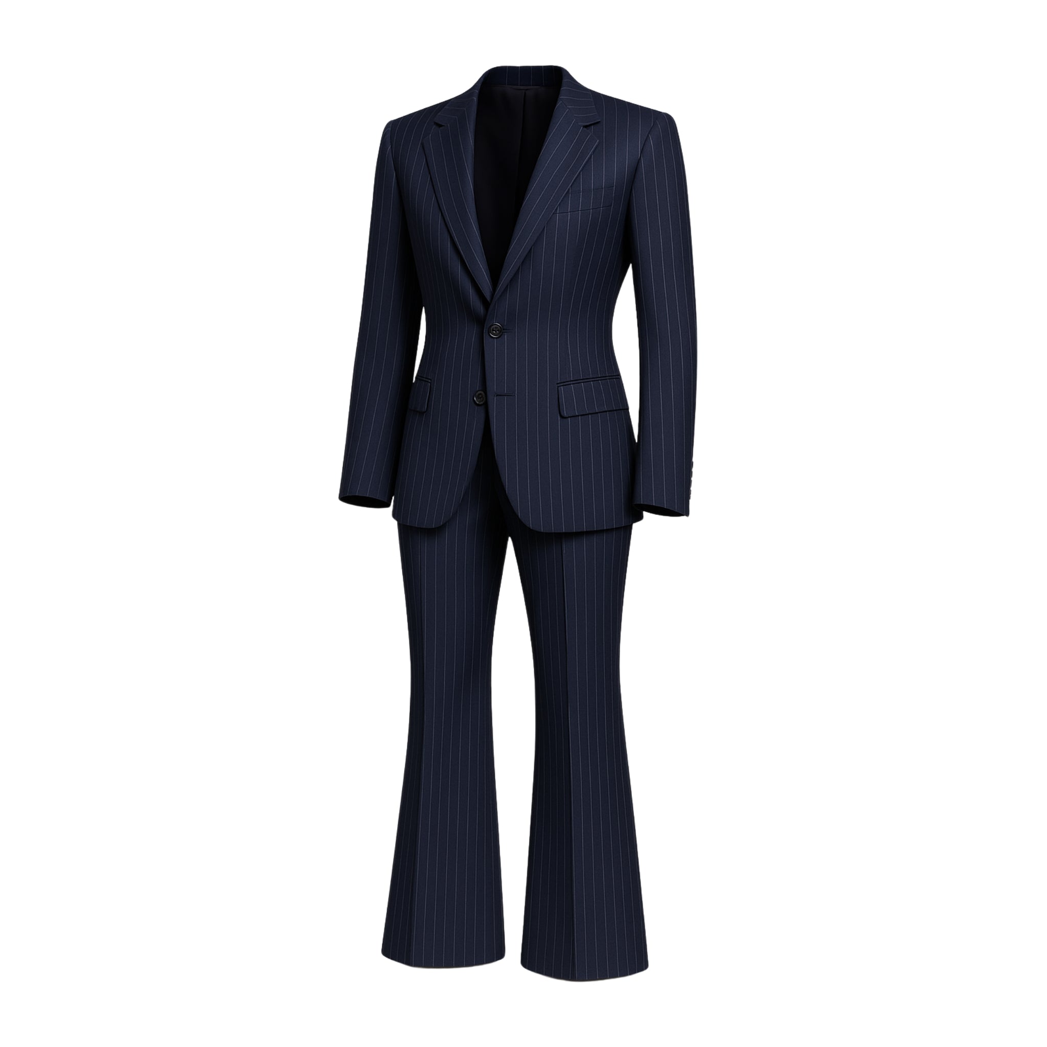 Navy Pinstripe Oversized Suit Set