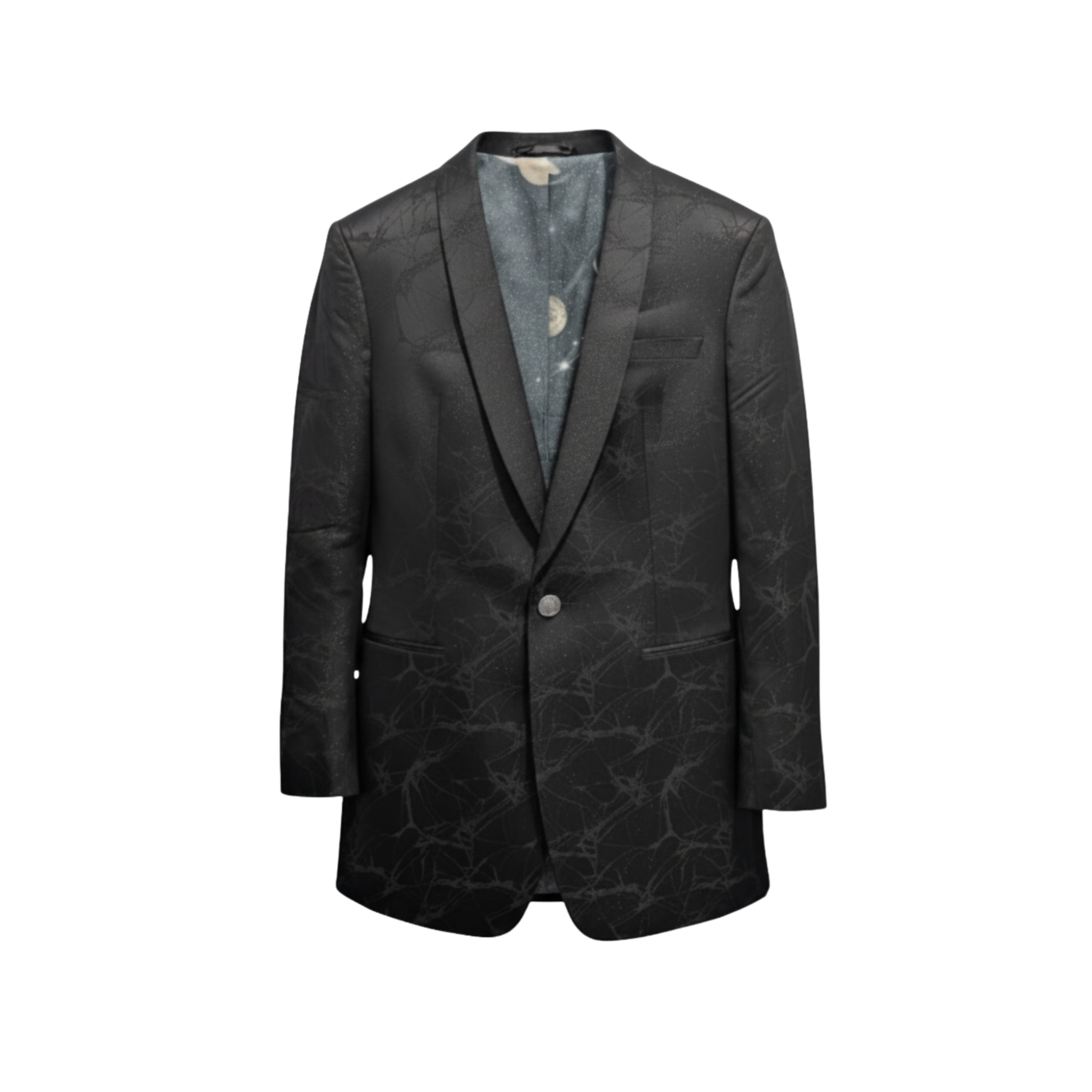 Black Spiderweb Jacket w Space Lining