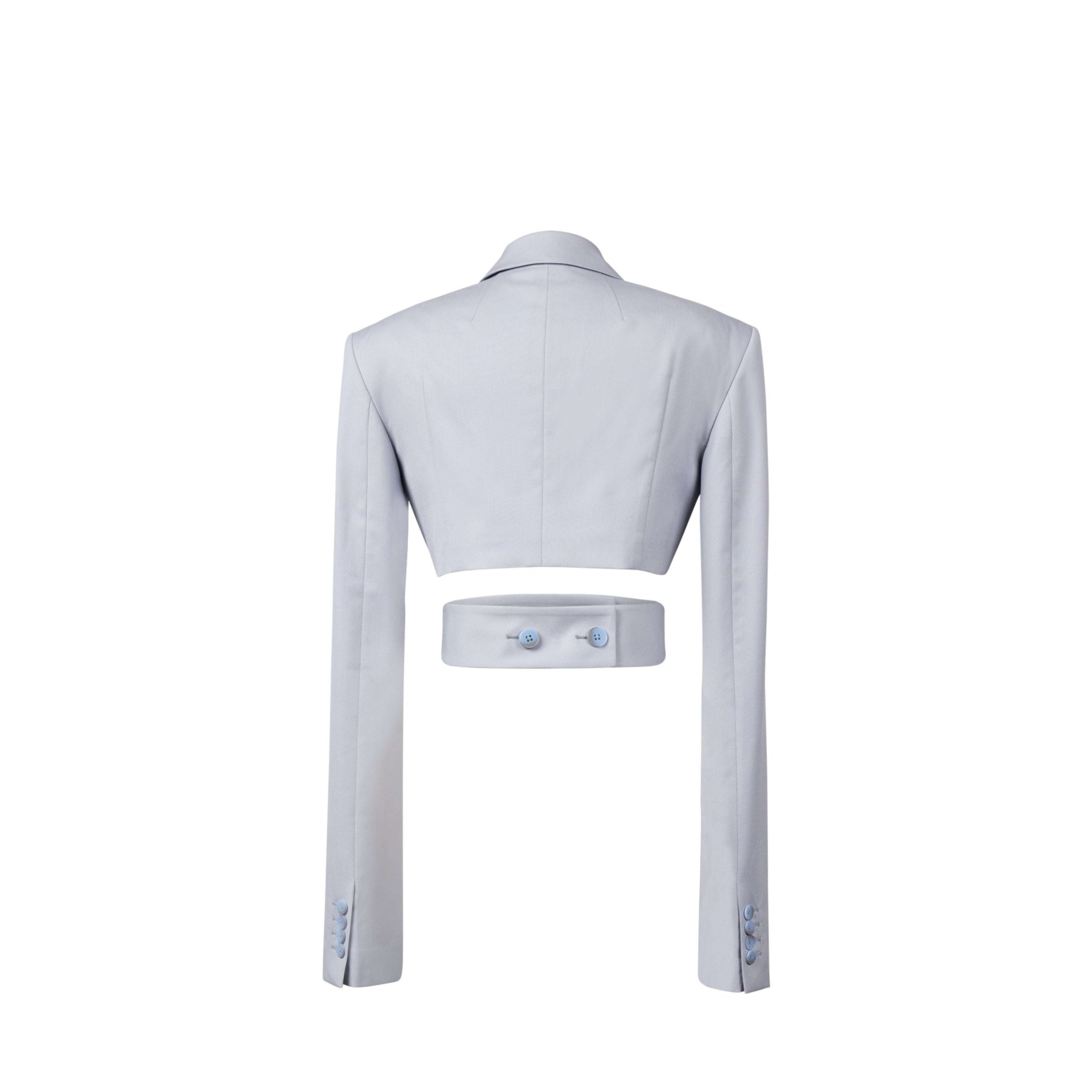 Modern Cutout Wool Silk Blazer