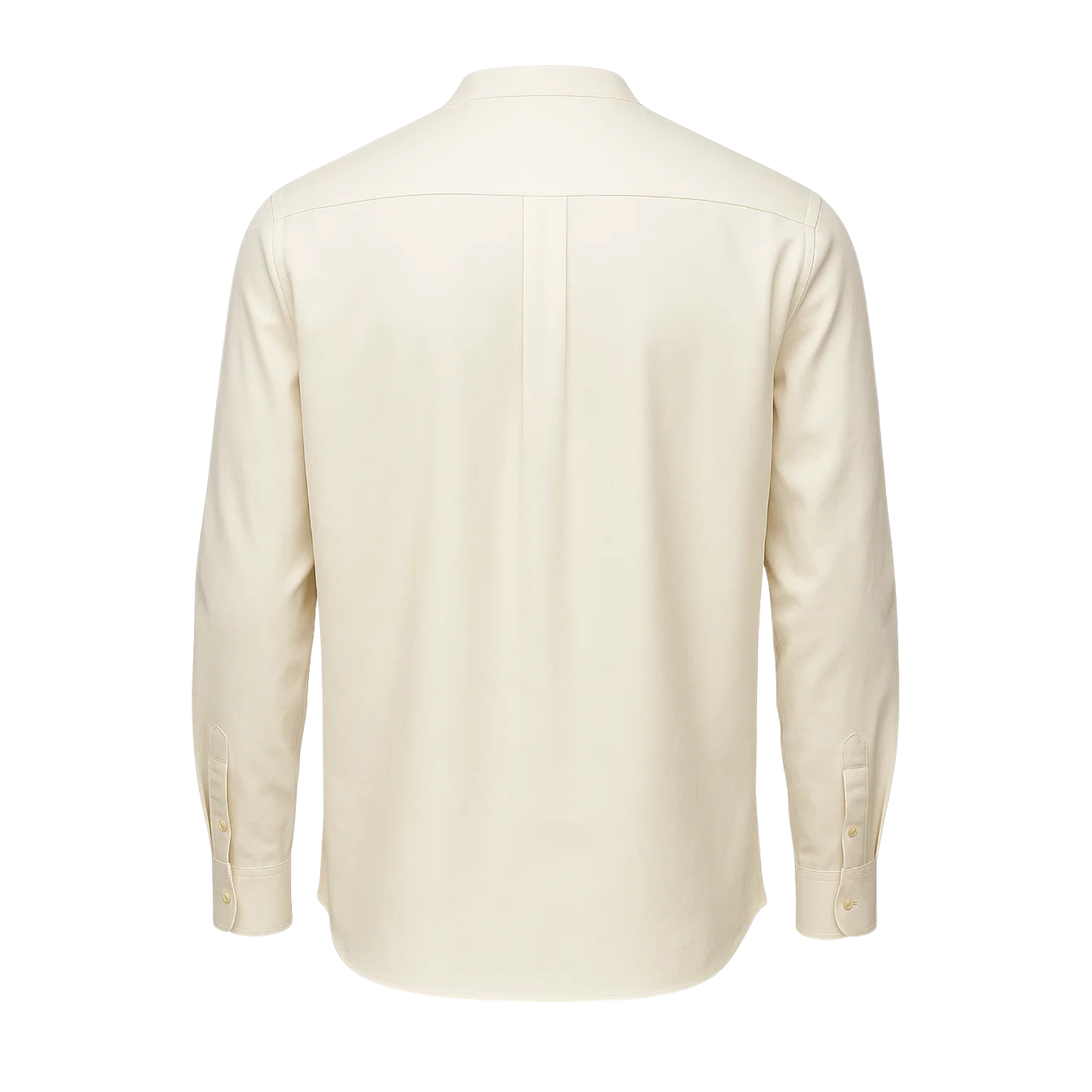 Men's Loro Piana Garden Party Cream Band Collar Shirt
