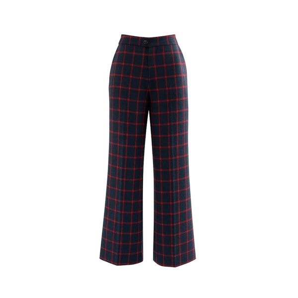 The Windowpane Check Wide-Leg Trouser