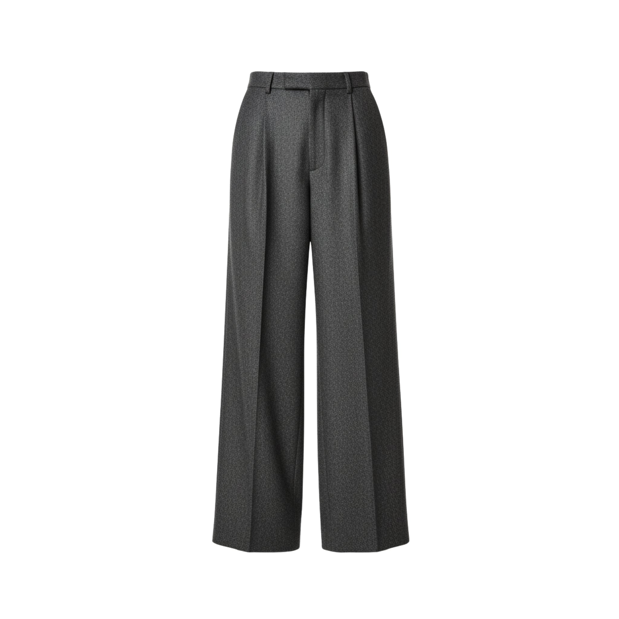 Heather Charcoal Wide-Leg Trousers