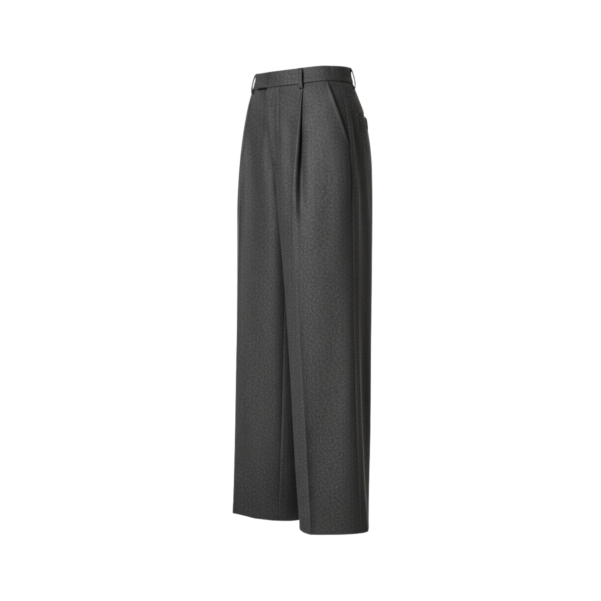 Heather Charcoal Wide-Leg Trousers