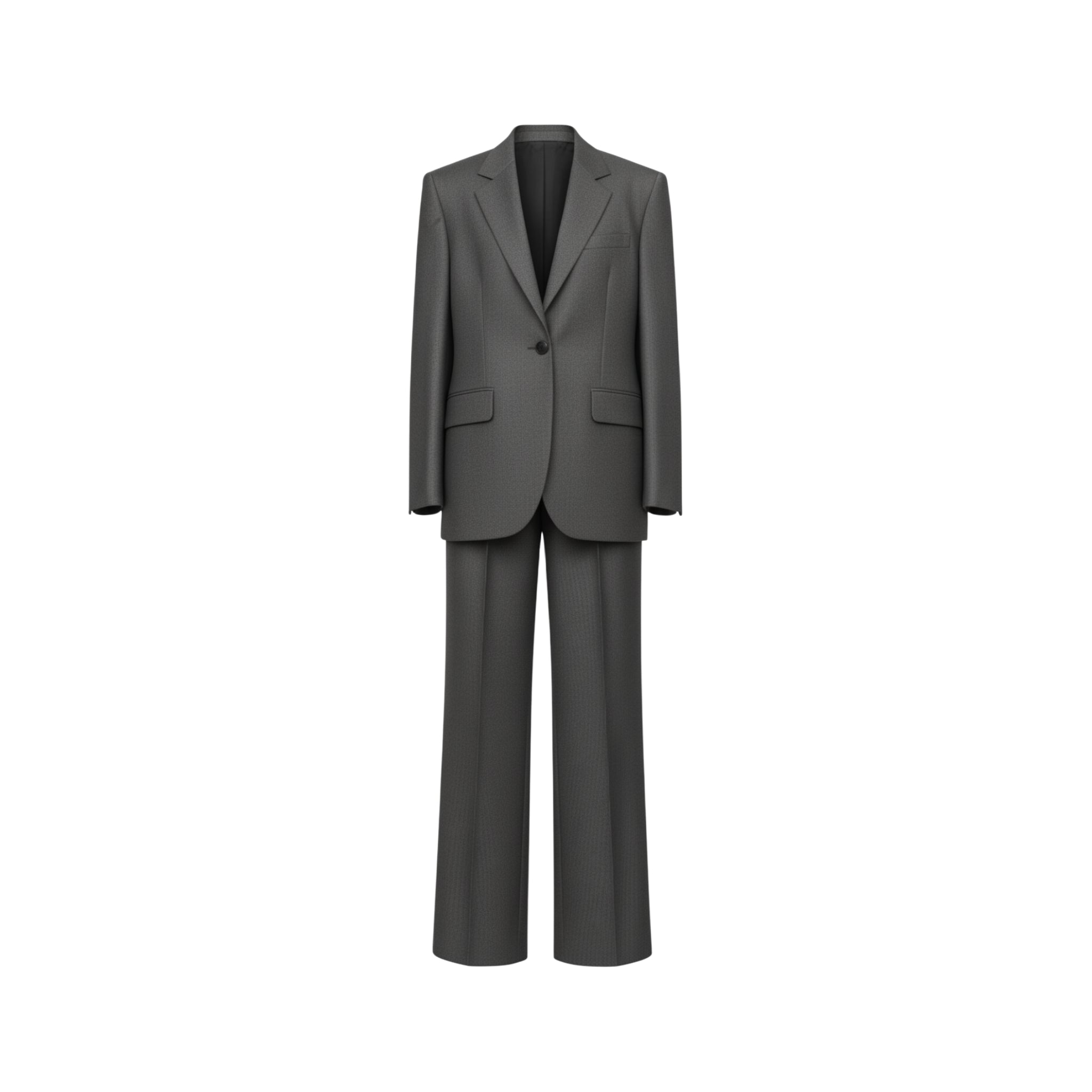 Heather Charcoal Oversized Suit Set