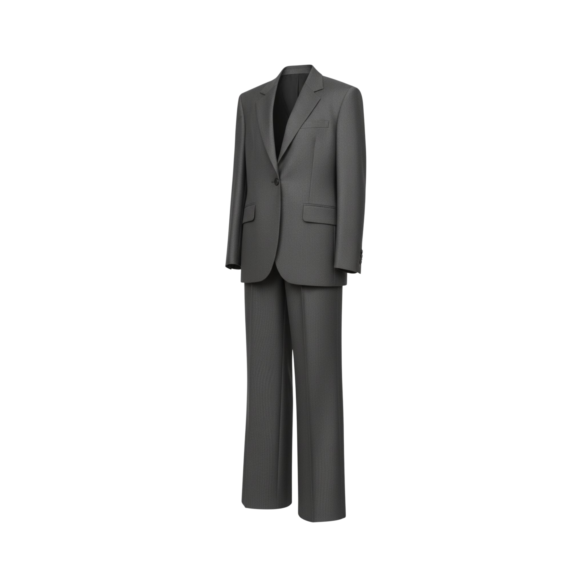 Heather Charcoal Oversized Suit Set