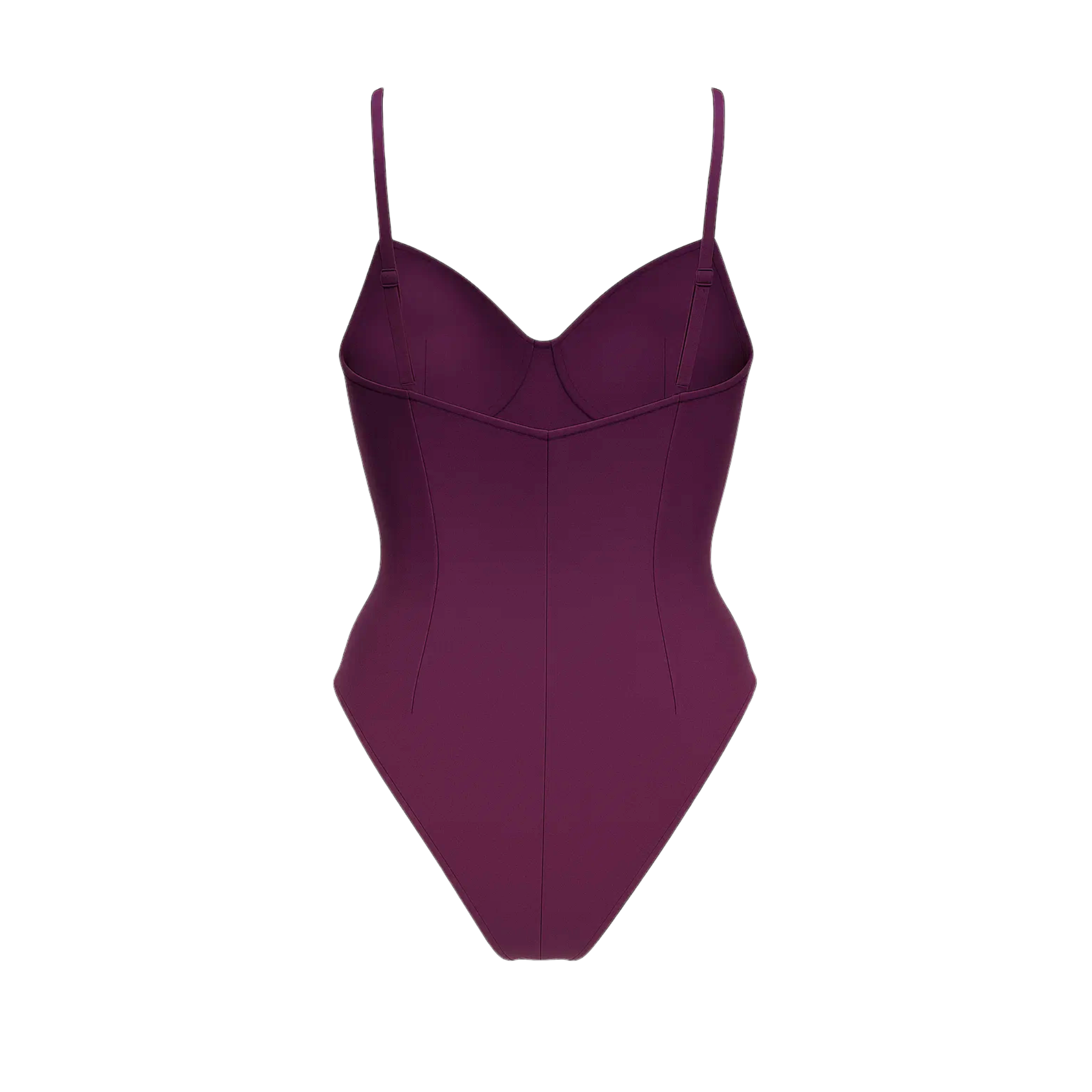 Women's Purple Loro Piana Corset Bodysuit Superfine Merino Wool
