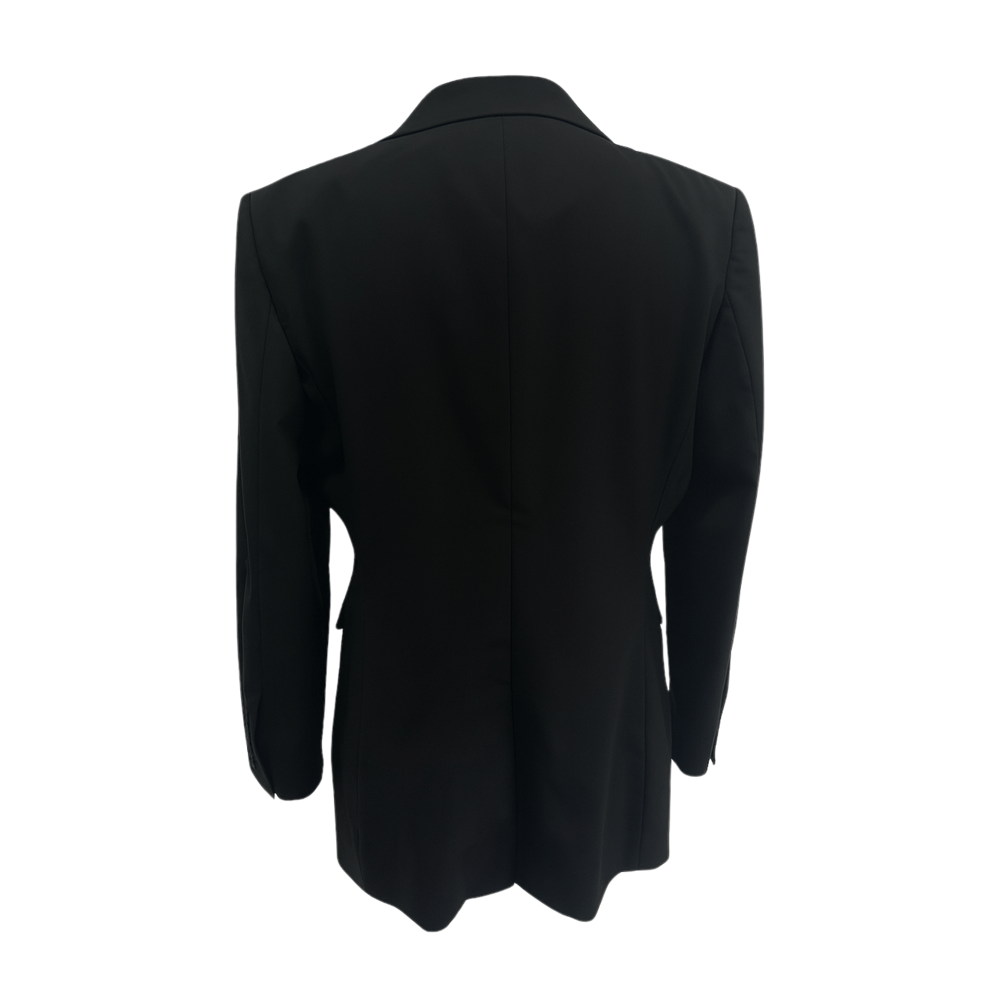 Tailory black notch lapel tailored blazer back view