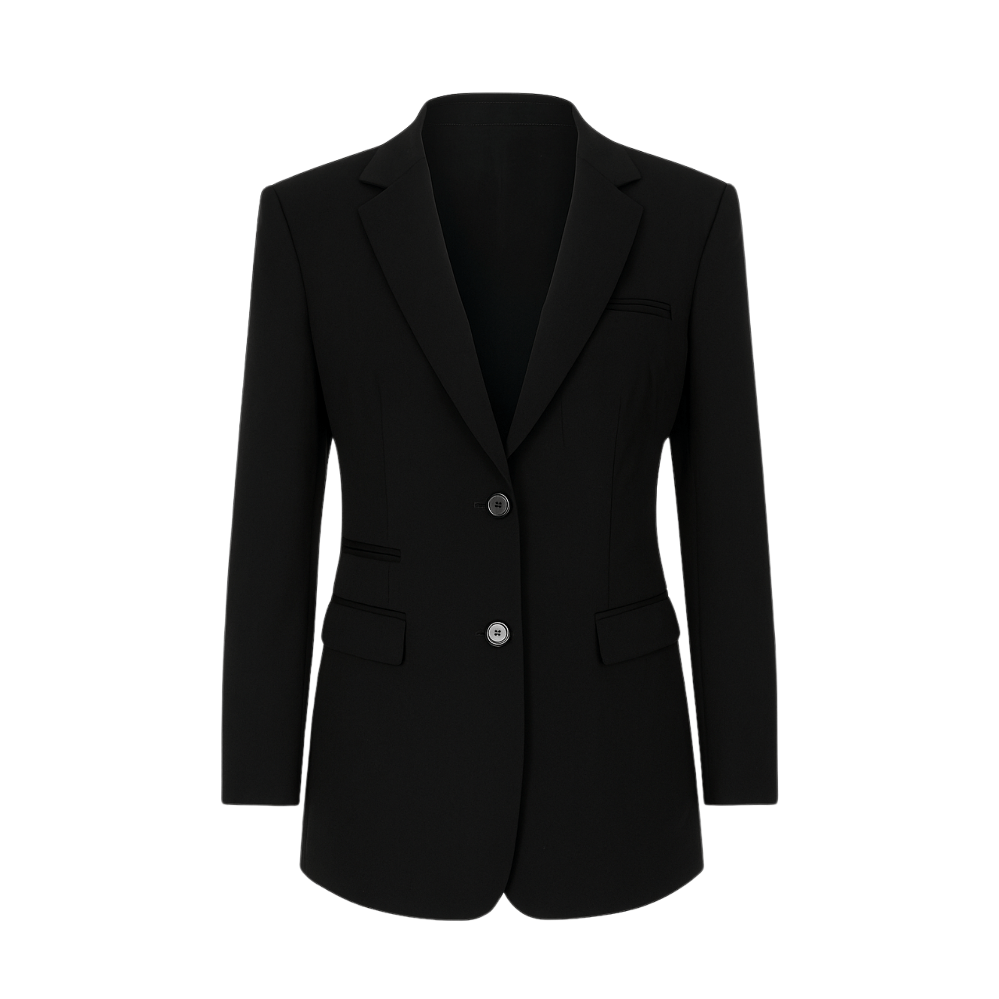 Tailory black notch lapel tailored blazer front view