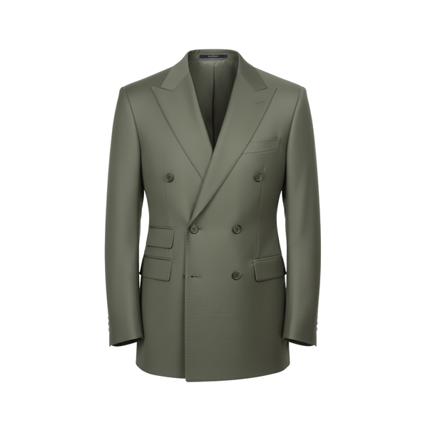Tailory dark green double-breasted tailored blazer front view