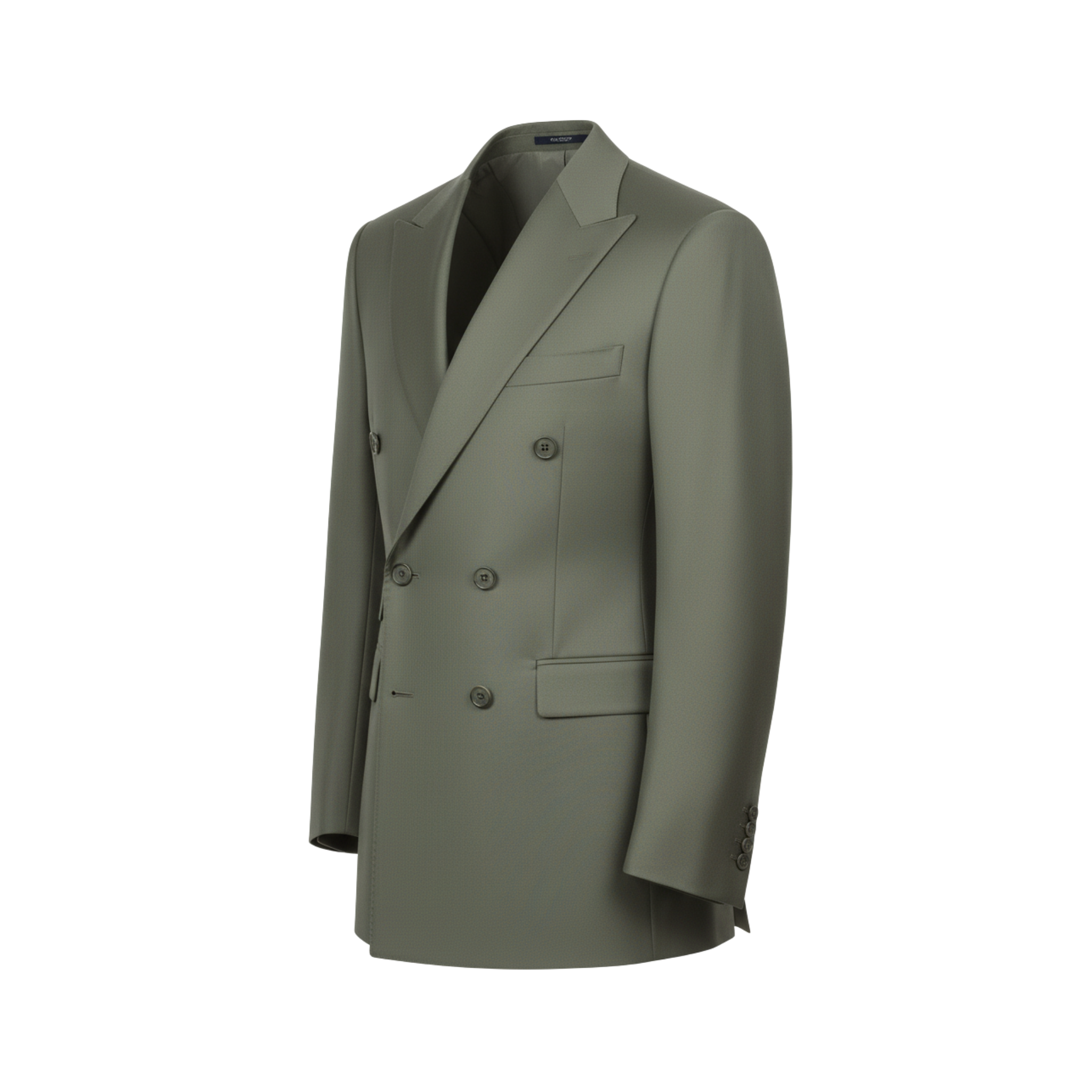 Tailory dark green double-breasted tailored blazer side view