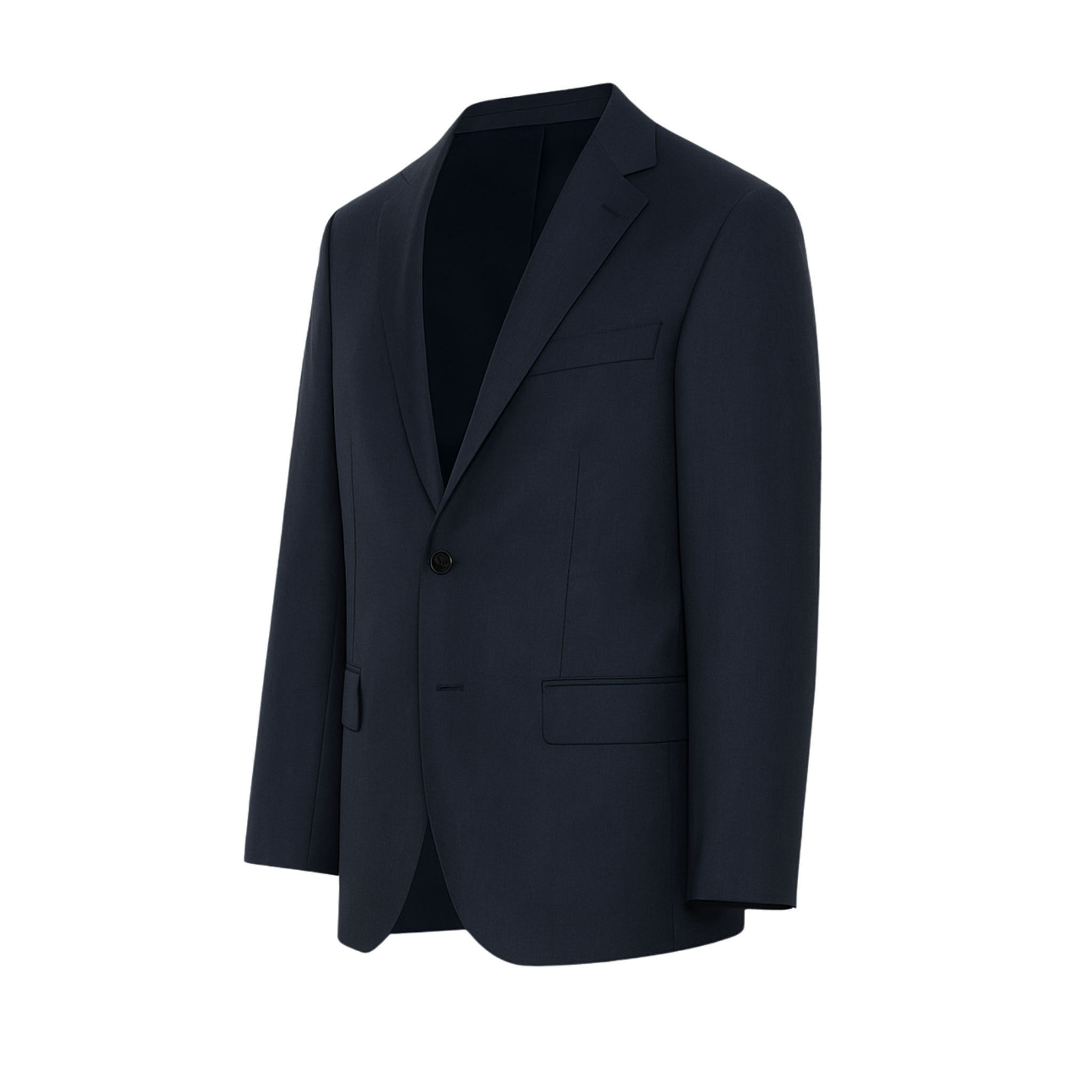 Tailory navy wool notch lapel blazer side view