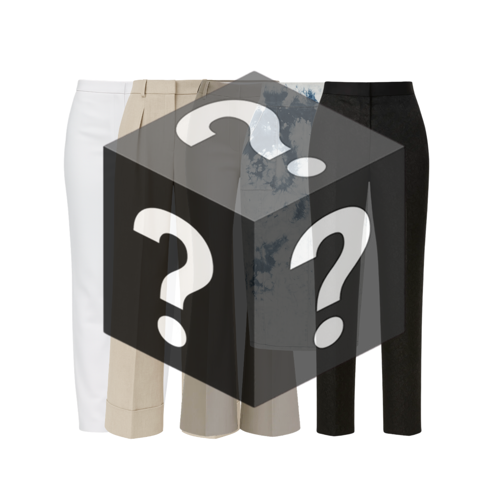 Tailory women’s mystery blind box for bottoms with concealed archival item