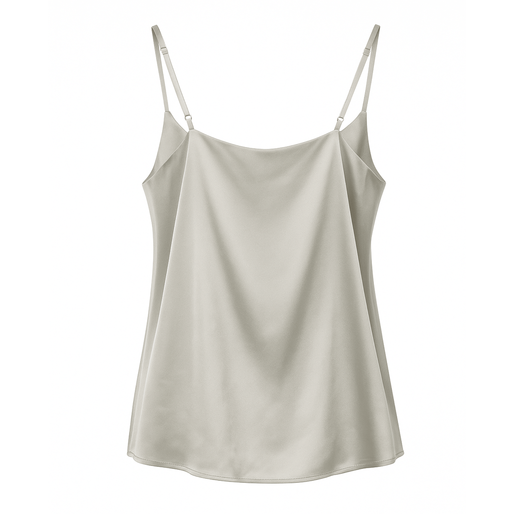 Tailory sage silk charmeuse cowl neck camisole back view