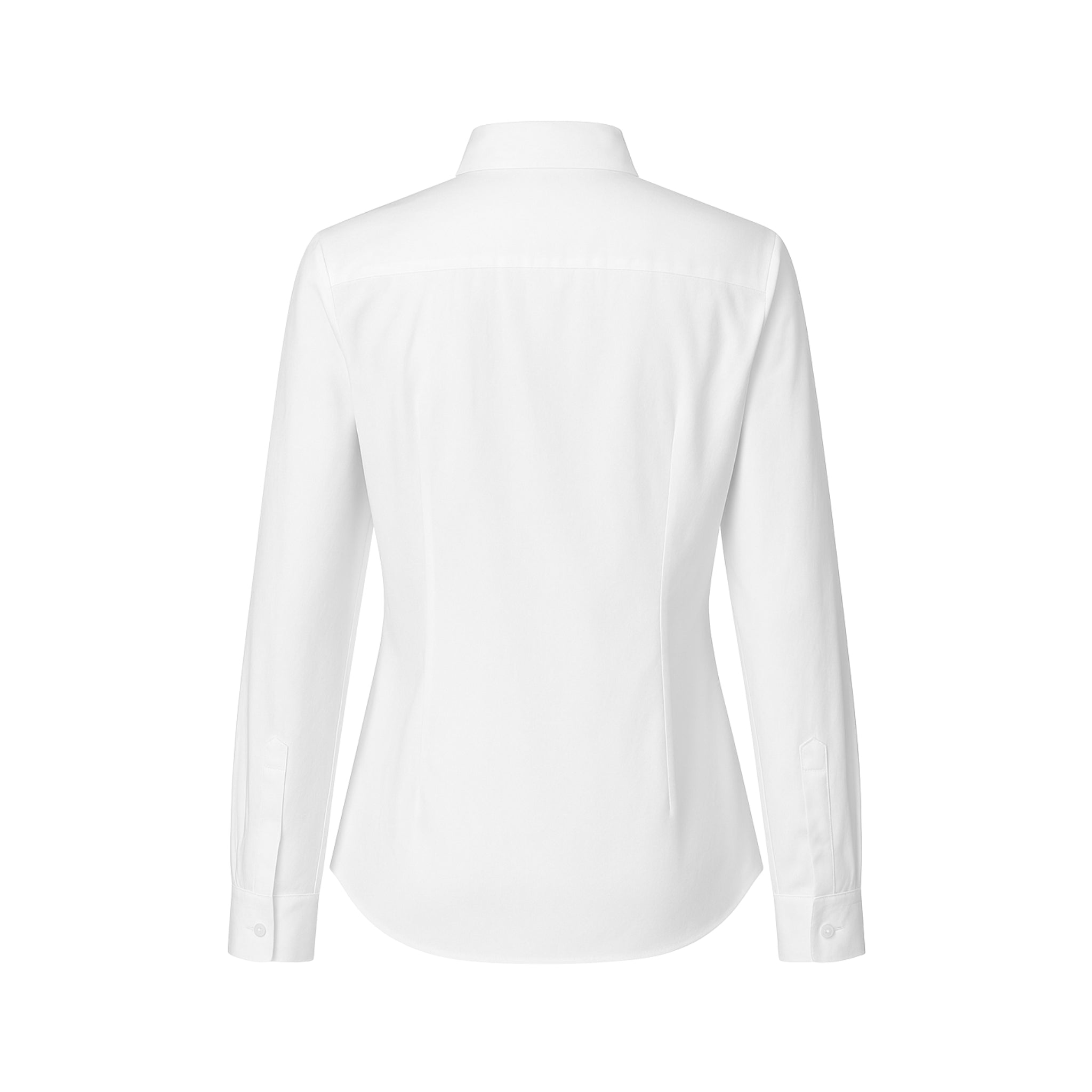 Tailory white Italian cotton poplin shirt back view