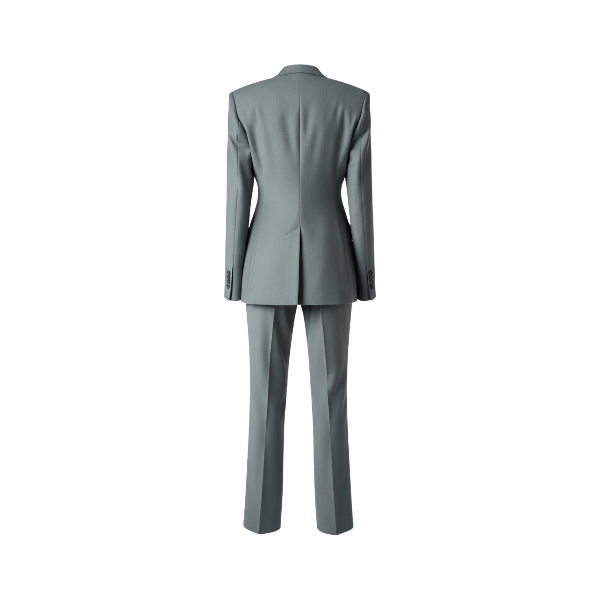 Tailory sage green suit set back view