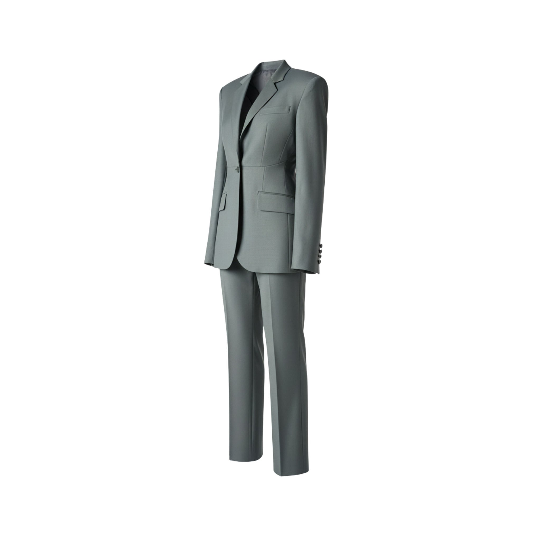 Tailory sage green suit set side view