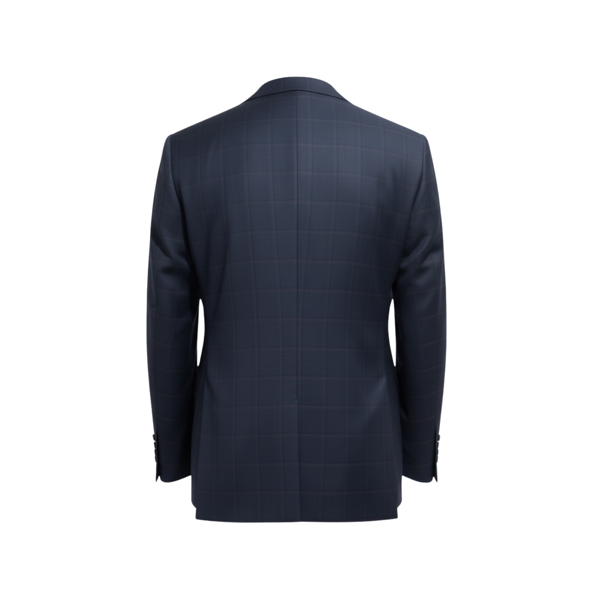 Tailory navy checkered tailored jacket back view