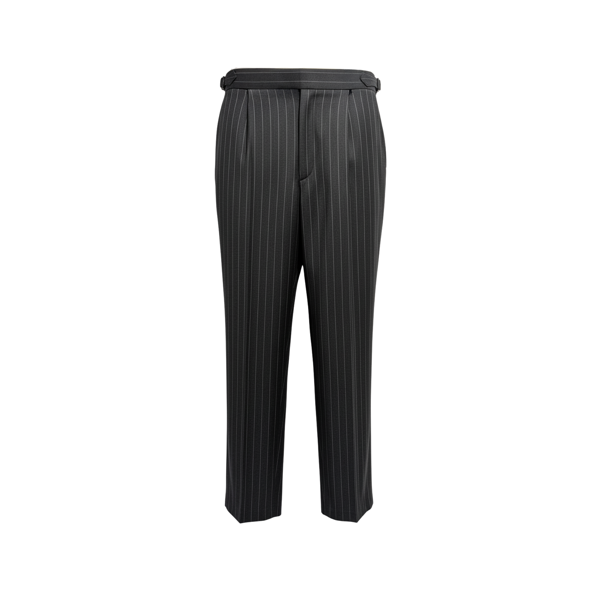 Tailory charcoal pinstripe tailored trousers front view