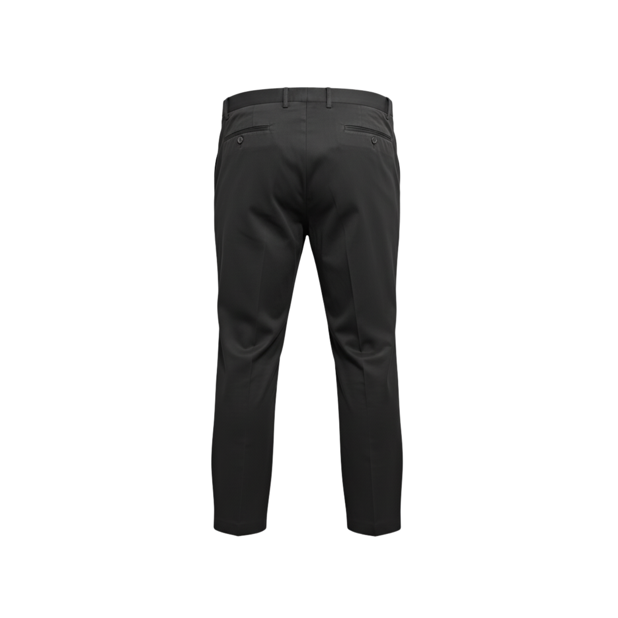 Tailory dark charcoal tailored chino trousers back view