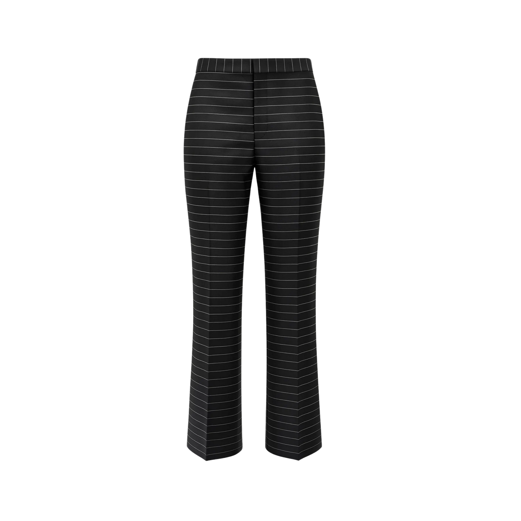 Tailory black pinstriped cropped trousers front view