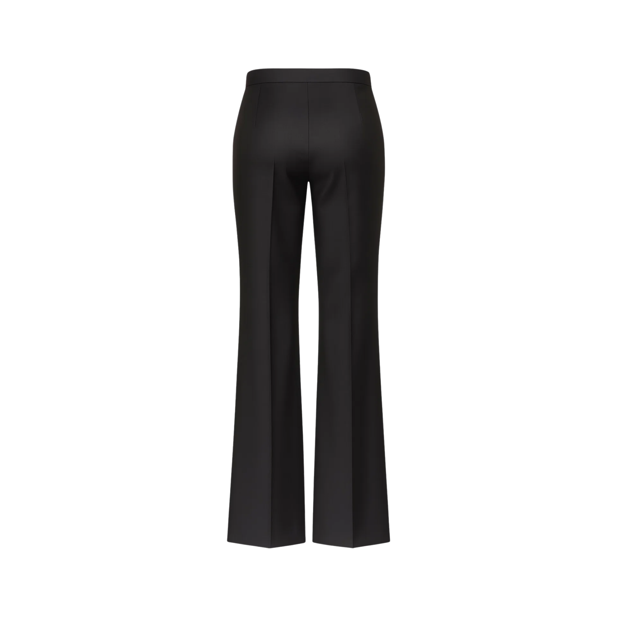 Tailory black high-rise straight leg tailored trousers back view