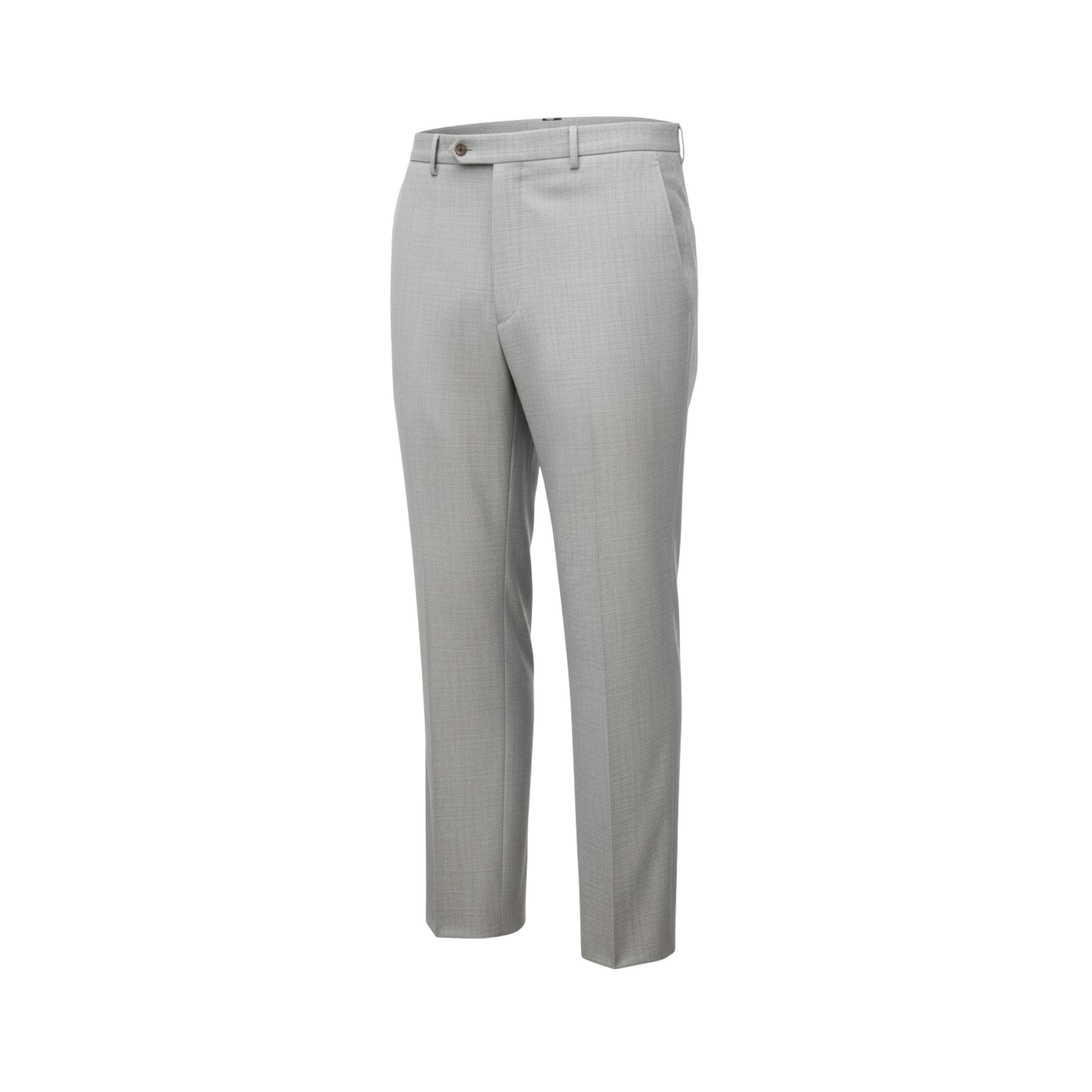 Tailory light grey straight-leg cropped trousers side view