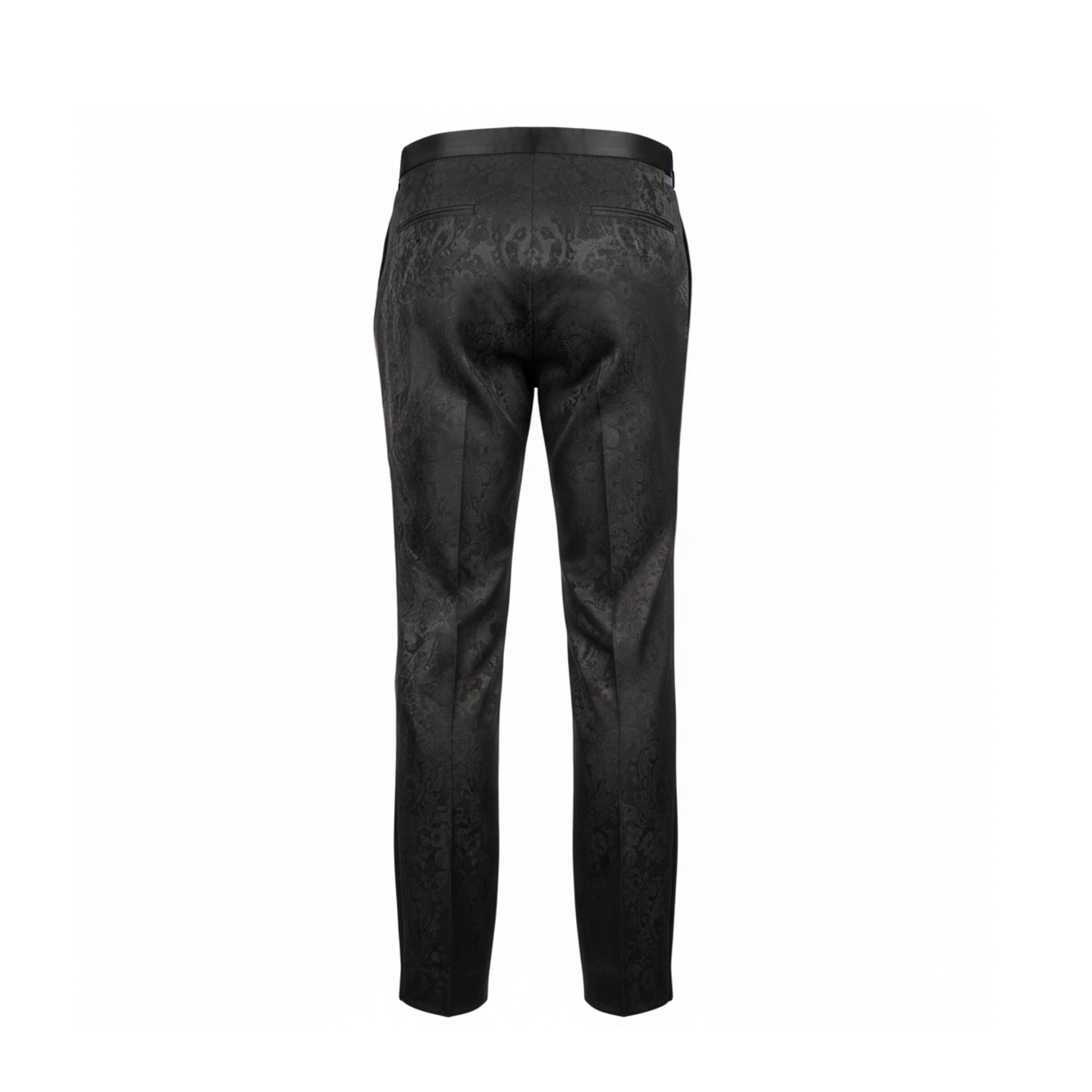 Black Brocade Tailored Trouser