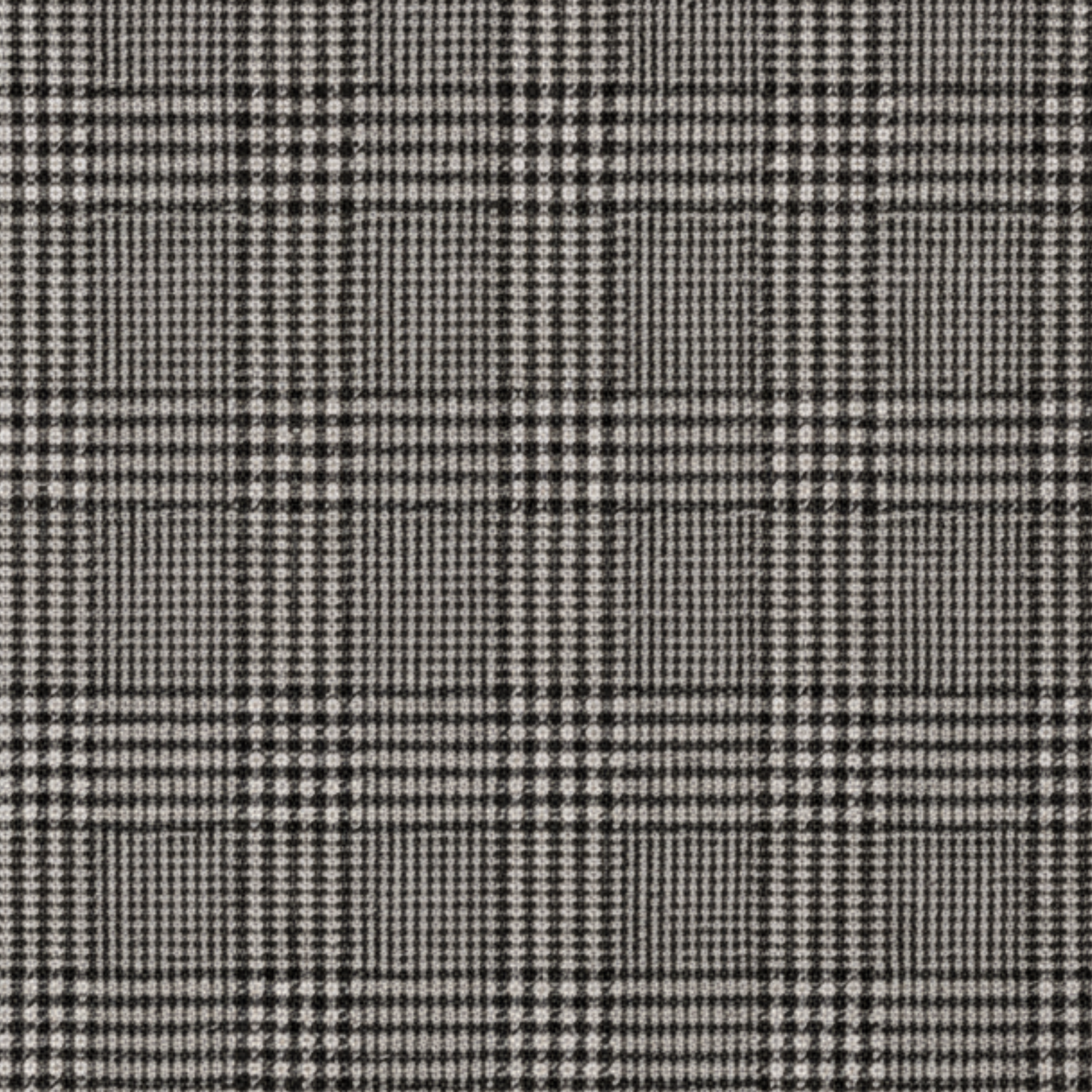Tailory charcoal glen plaid suiting with metallic thread fabric swatch