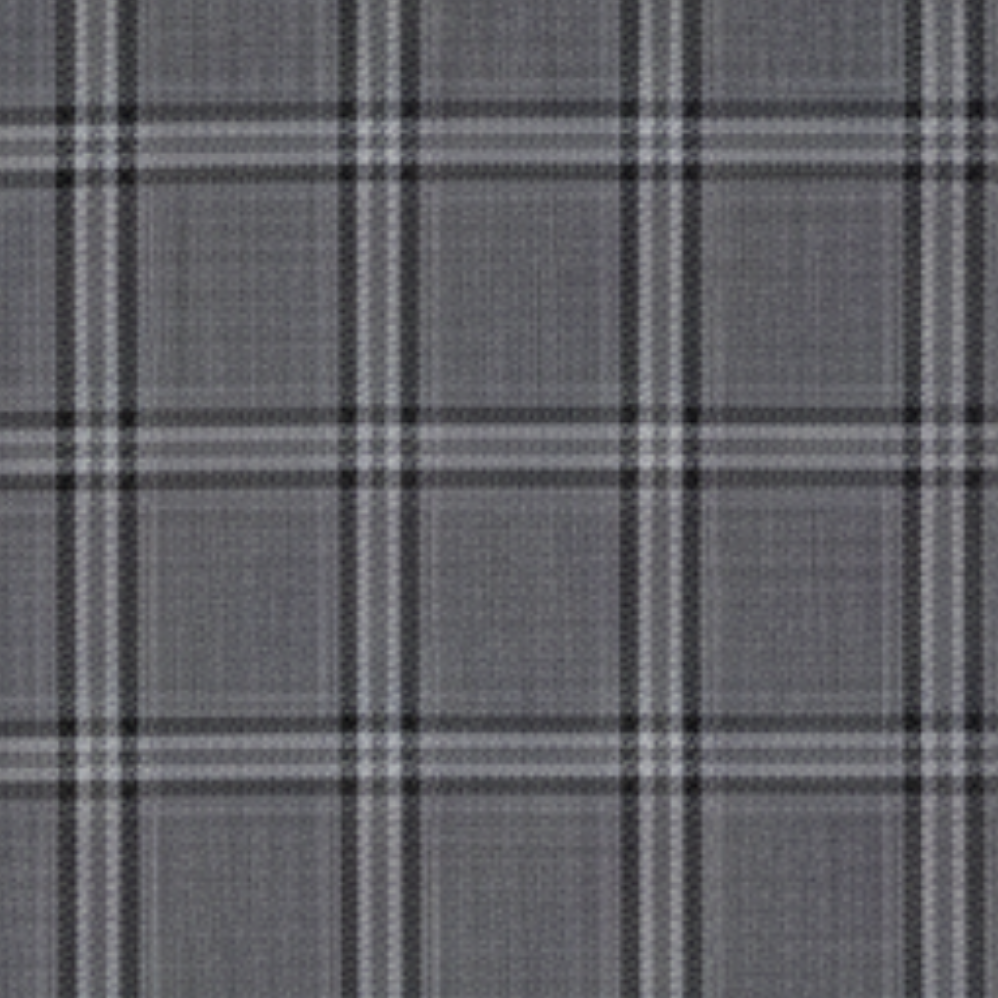 Tailory gray tonal Glen plaid wool suiting fabric swatch