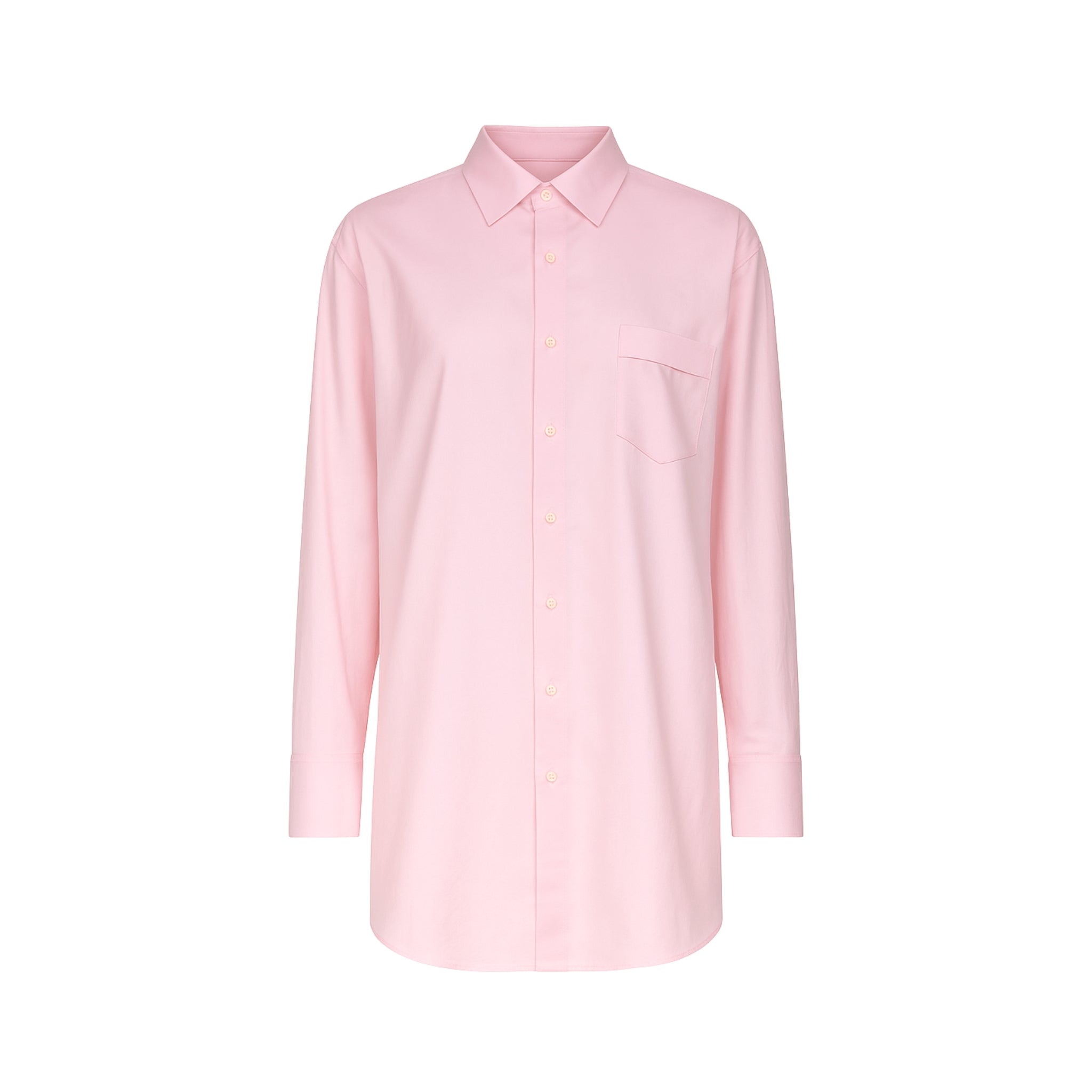 Pink Tunic Length Shirt