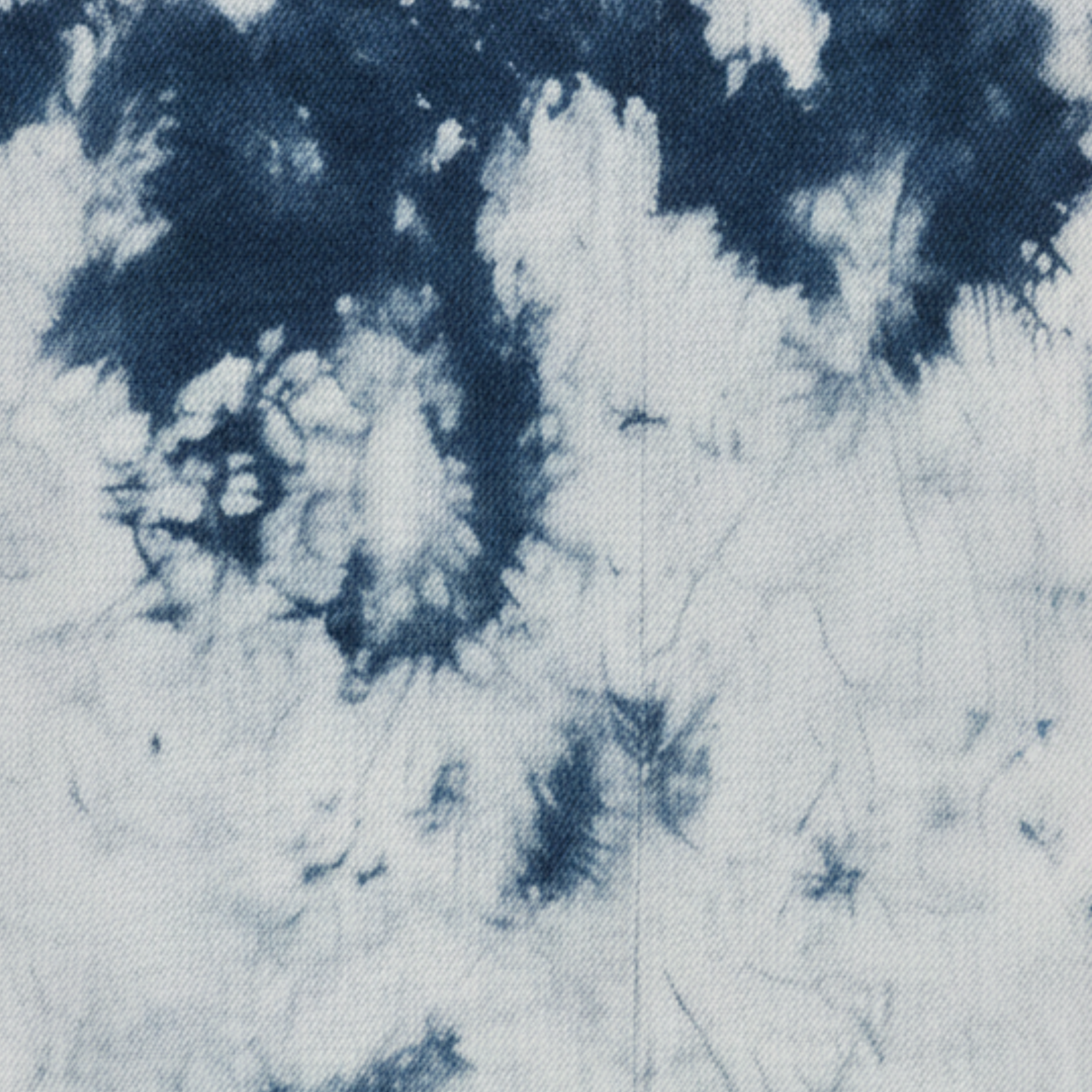 Tailory tie-dye blue denim fabric swatch